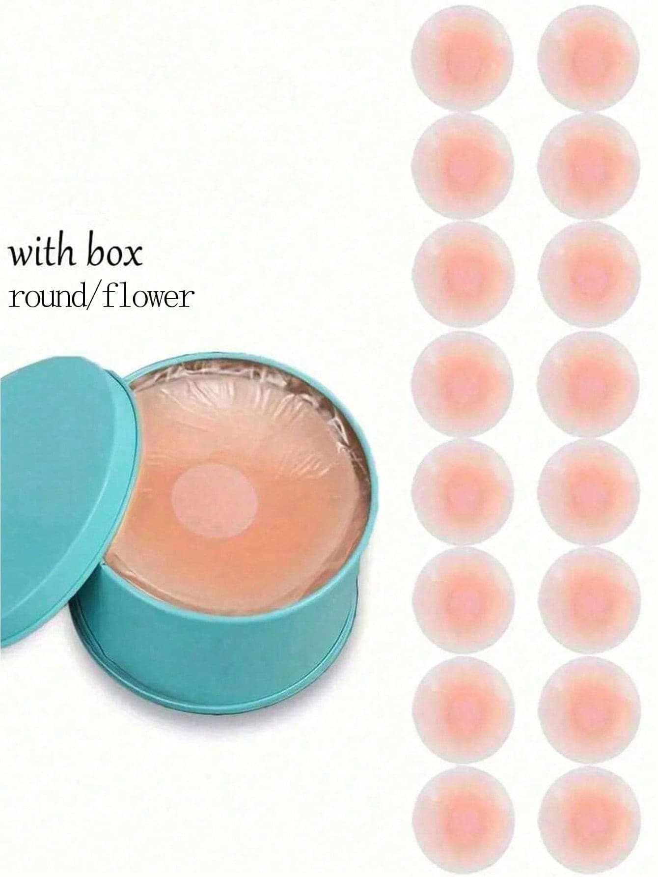 2/8/16 Pairs Reusable Nipple Covers For Women, Silicone Invisible Breast Petals With Travel Case