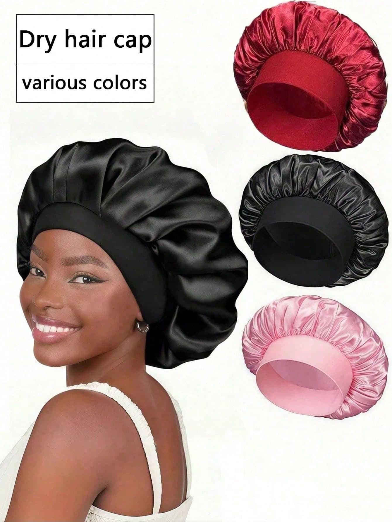 1/2/3pcs Shower Cap, Satin Cap, Hair Net Cap, Suitable For Hair Care, Home Bathroom, Skincare, Face Washing, Sleeping, Home Hair Drying And Hair Cleaning; Bathroom, Bathroom Accessories, Beach Supplies
