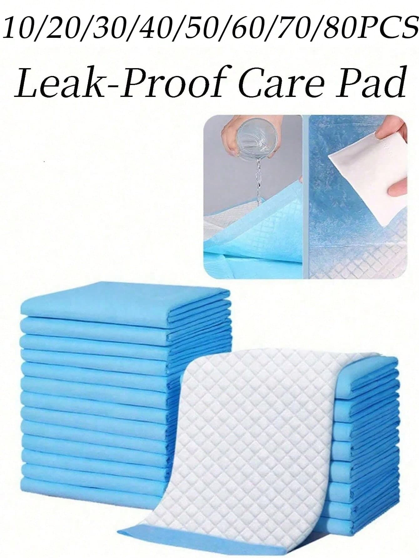10/20/30/40/50/60/70/80pcs Women's Leak-Proof Nursing Pads, Incontinence Bed Pads - Adult, Elderly, Postpartum Care And Pet Use Leak-Proof Nursing Pads - Ultra Absorbent Nursing Pads And Bed Protector Pads | Leak-Proof, Skin-Friendly, Multi-Purpose, Suitable For Bed, Sofa, Pet And Pet Training Cleaning Pads