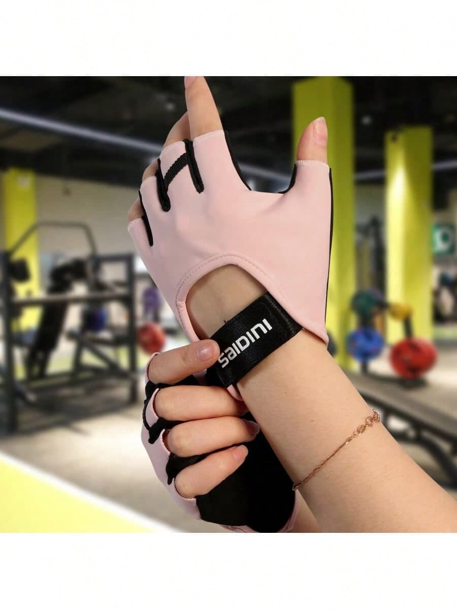 OBOVAY 1 Pair Women's & Unisex Half-Finger Fitness Gloves - Breathable, Non-Slip, Wear-Resistant, Thin Outdoor Gloves, Suitable For Yoga, Weightlifting, Pull-Ups, Cycling, Boxing, Gym And Home Workouts, Prevent Calluses