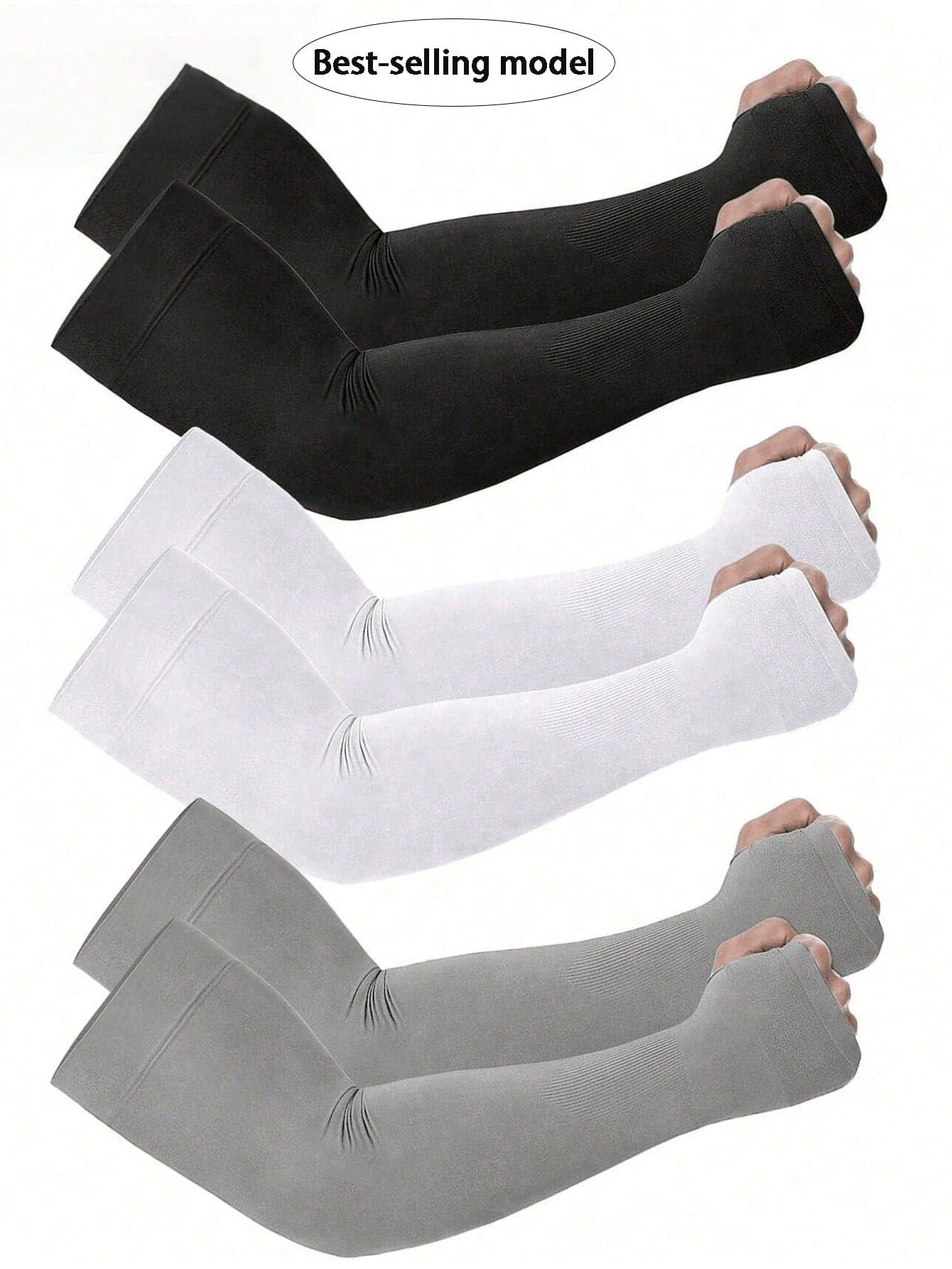 3 Pairs Unisex Gloves, Men's Compression Gloves, Unisex Sun Protection Gloves, Unisex Arm Sleeves, Suitable For School, Mother's Day, Youth, Couples, Outdoor Activities