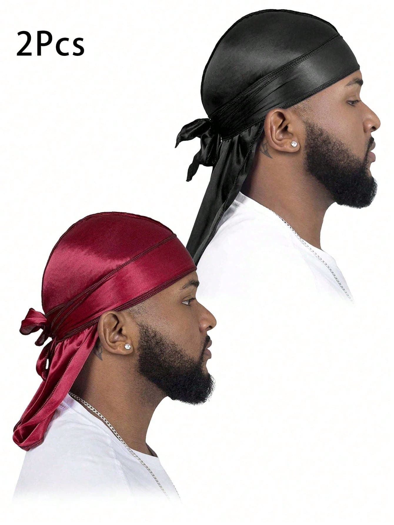 Awegeo 2pcs Durable Headband For Men, Silky Breathable And Skin-Friendly, Suitable For Outdoor Sports,Summer,Beach,Holiday,Festival,Travel