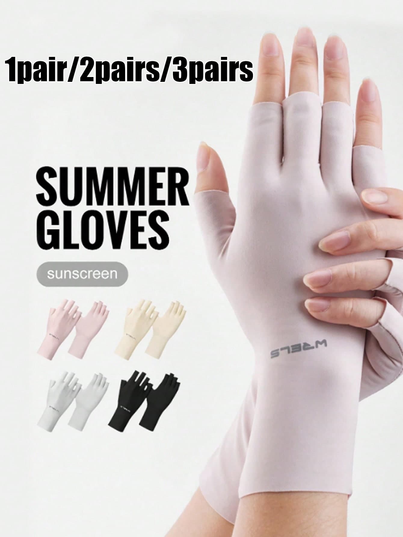 1 Pair WRELS Lightweight Breathable Elastic Summer Women's Half Finger Gloves, Slightly Small Size, Touchscreen Lace Gloves