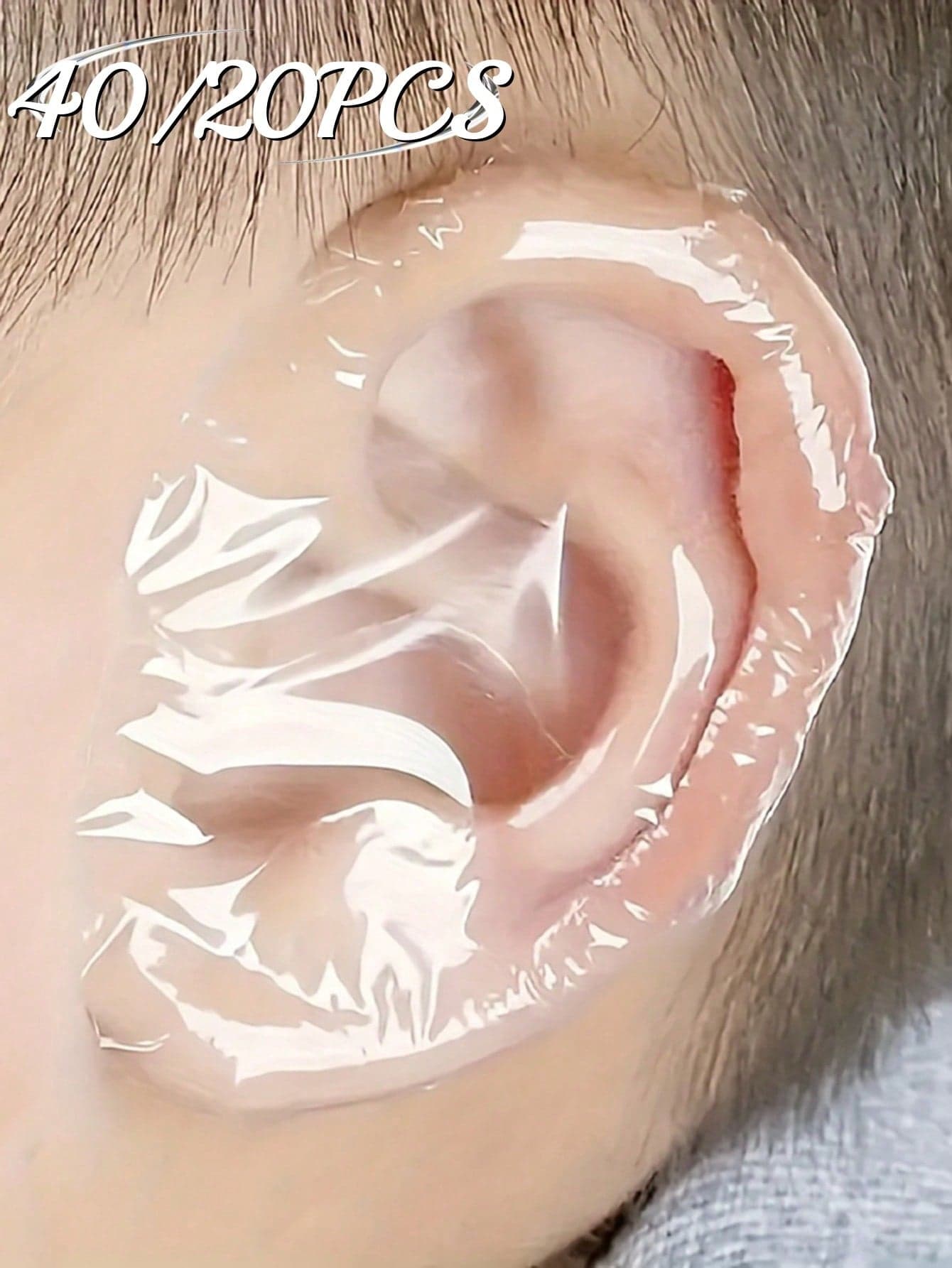 20/40pcs - Baby Waterproof Ear Covers - Shower, Bath And Swimming Ear Covers, Transparent Plastic Ear Protection Patches, Suitable For Children And Adolescents