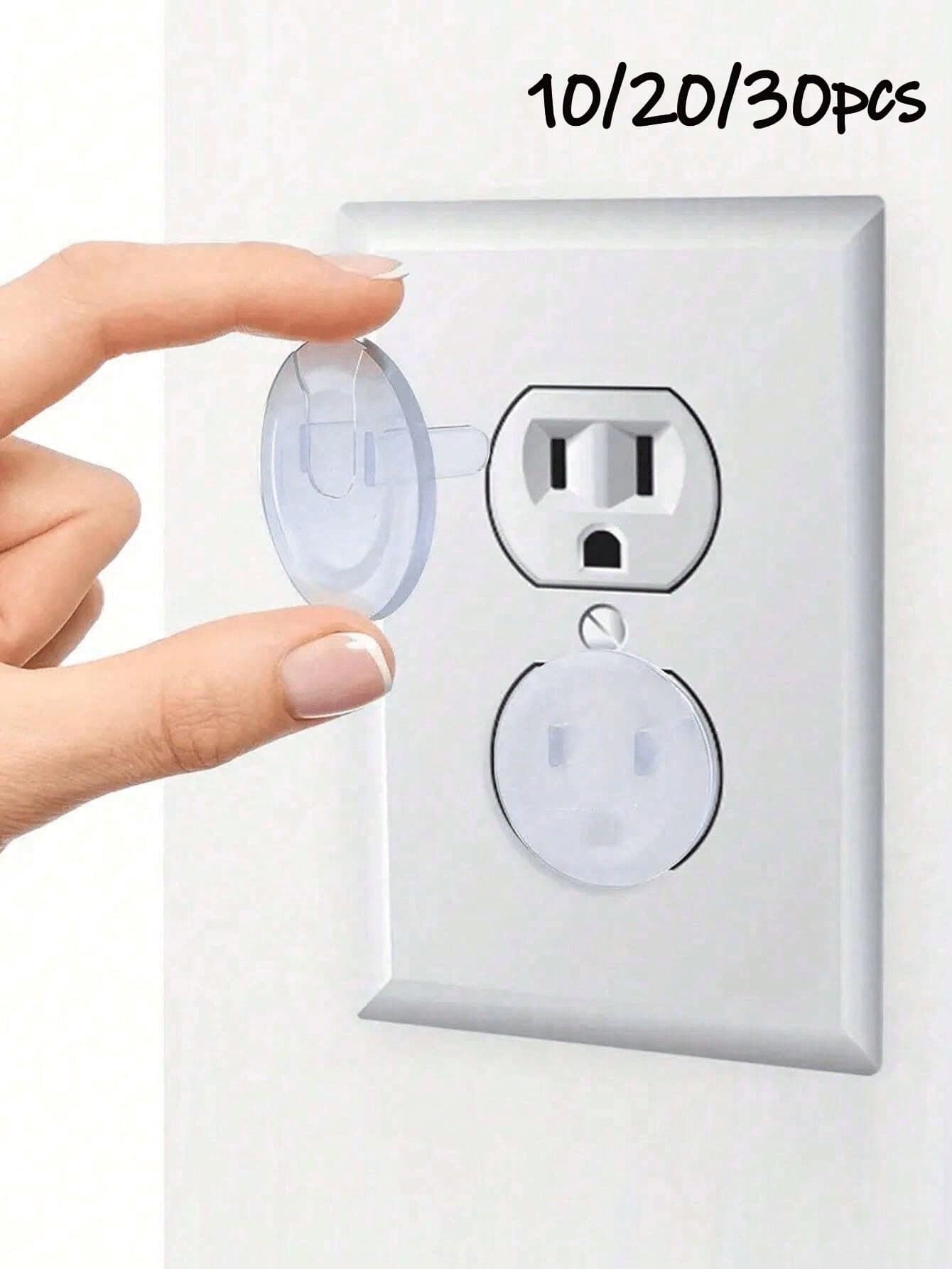10/20/30pcs Baby Safety Child Outlet Covers, Power Socket Covers With Hidden Handle, For Electrical Outlet Protection