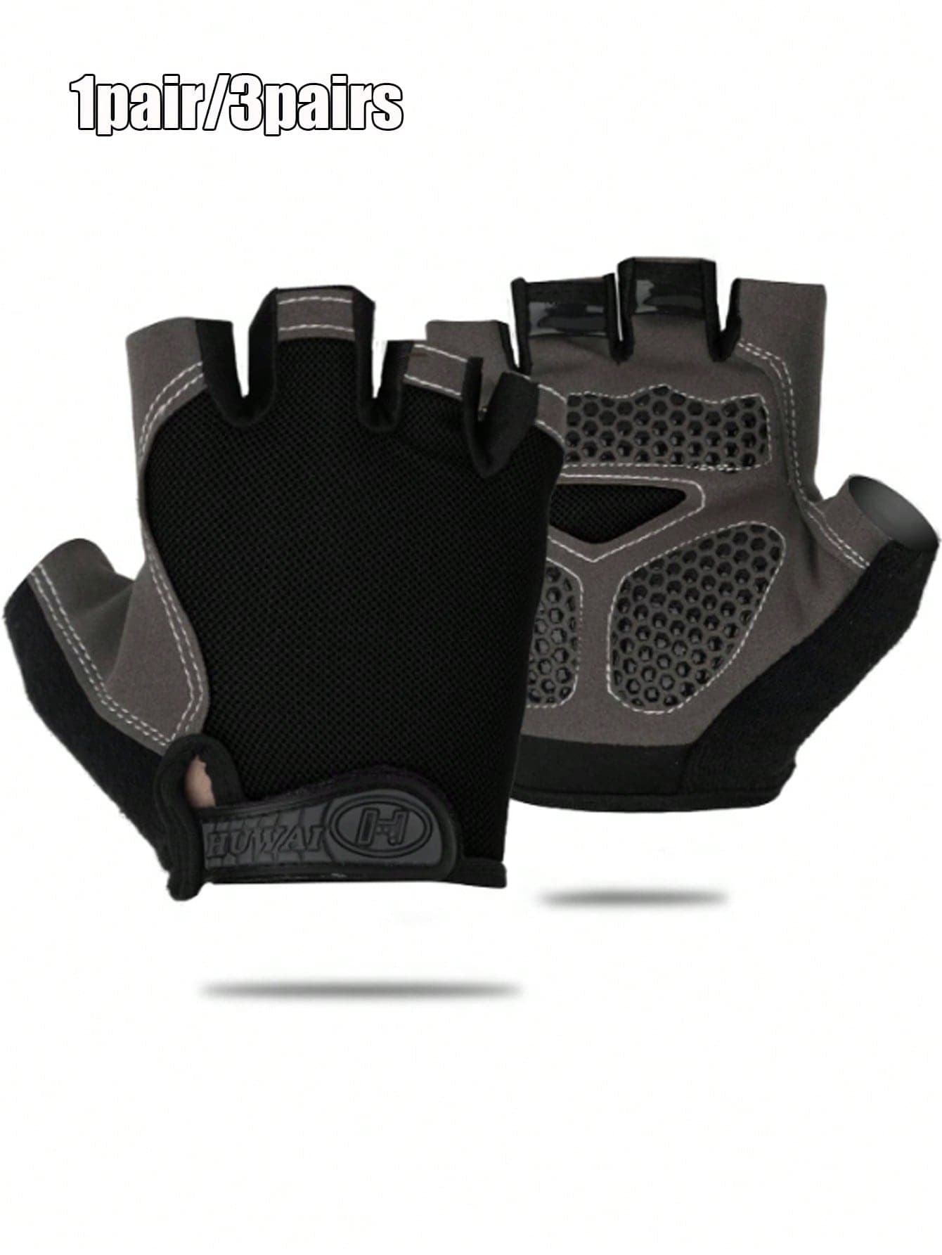 1 Pair/3 Pairs Unisex Open-Finger Winter Sports Gloves - Joint Support & Protection, Suitable For Fitness Training, Outdoor Hiking And Cycling