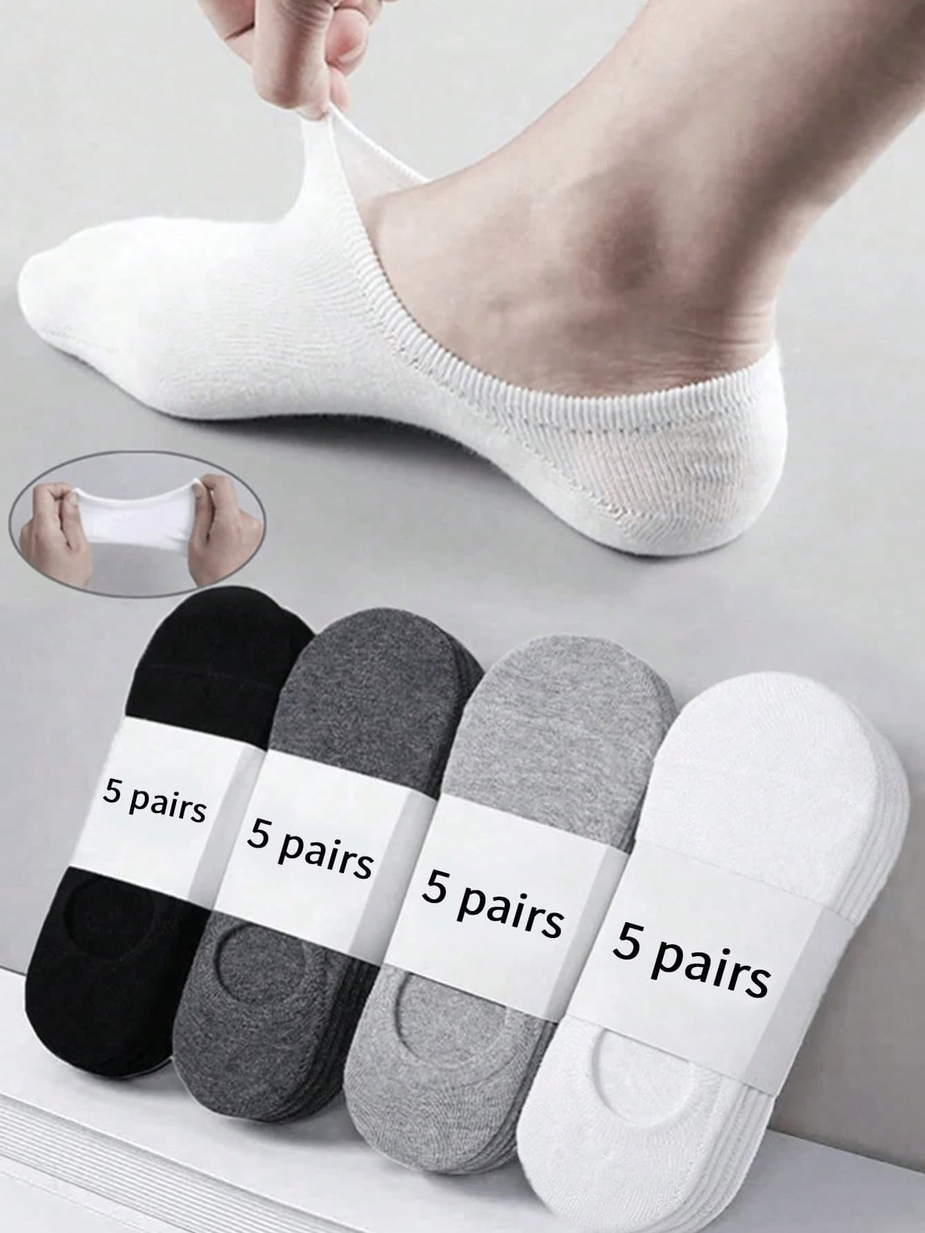 5/10/15/20/30 Pairs Unisex Cotton No Show Socks, Breathable Mesh Low Cut Socks With Silicone Non-Slip Heel, Soft Athletic Socks
