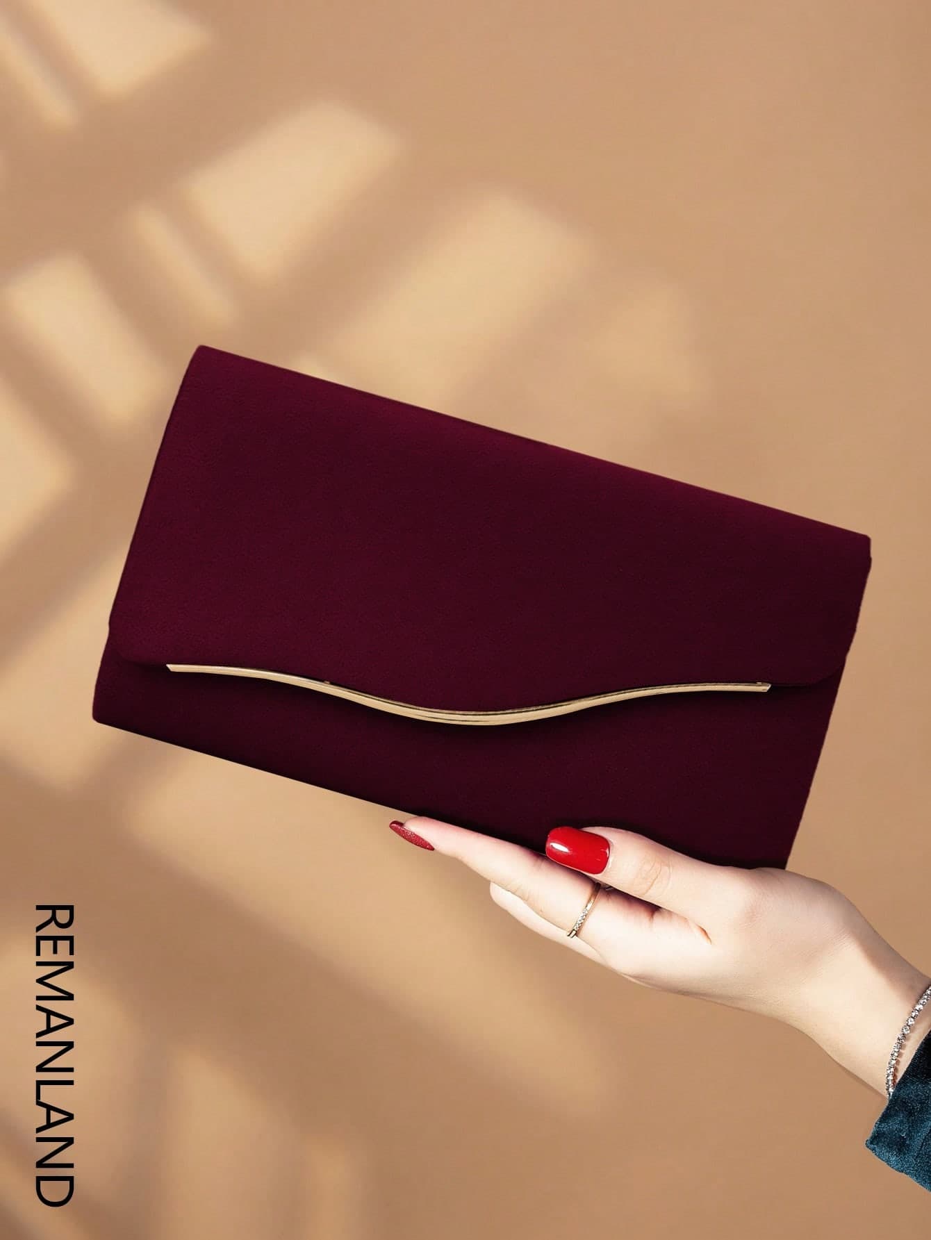 Luxury Plush Solid Color New Women's Clutch Bag, Elegant Fashion Flap Party Evening Bag, Perfect Wallet With Hidden Card Slot Compartment, Detachable Metal Chain Shoulder Crossbody Bag, Suitable For Parties, Dinners, Gatherings, Weddings And Other Occasions, Great Gift