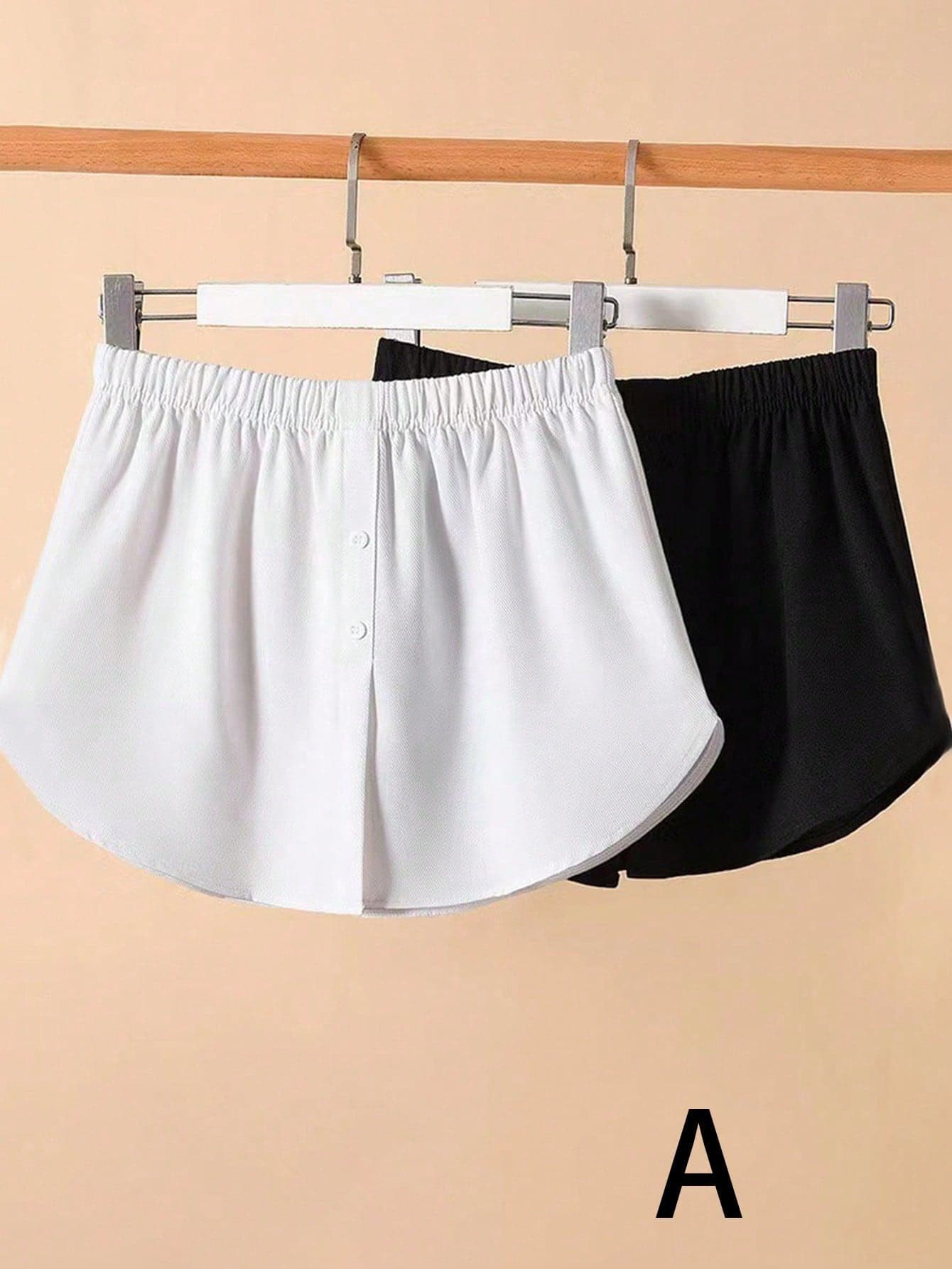 2pcs/1 Solid Color Hip Cover, Multi-Layer Design, Can Cover Hips, Paired With Hooded T-Shirt As Inner Layer, Ideal Choice For Half-Waist Skirt, Suitable For Daily Wear.