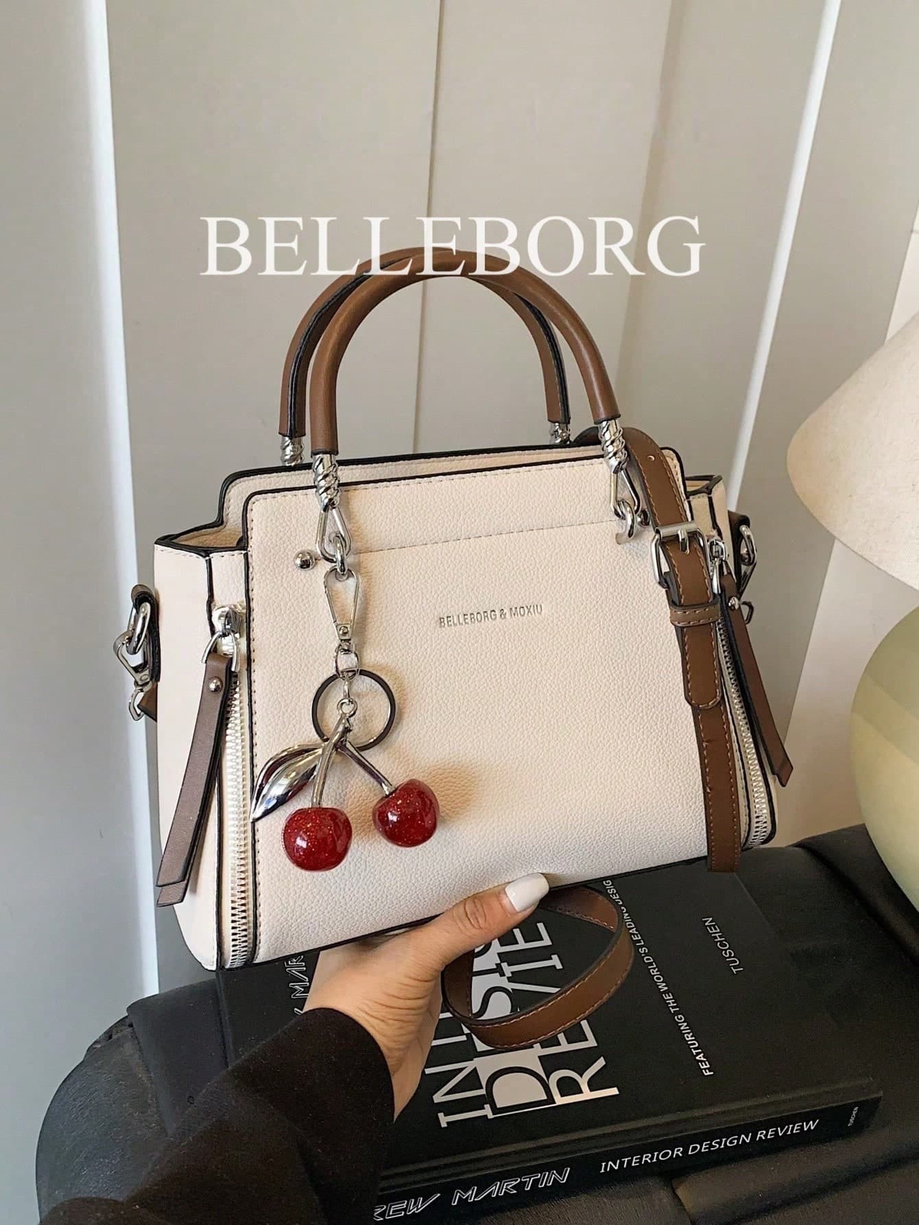 BELLEBORG 1pc Classic Women's Handbag With Zipper Closure, Suitable For Business, Daily And Casual Use