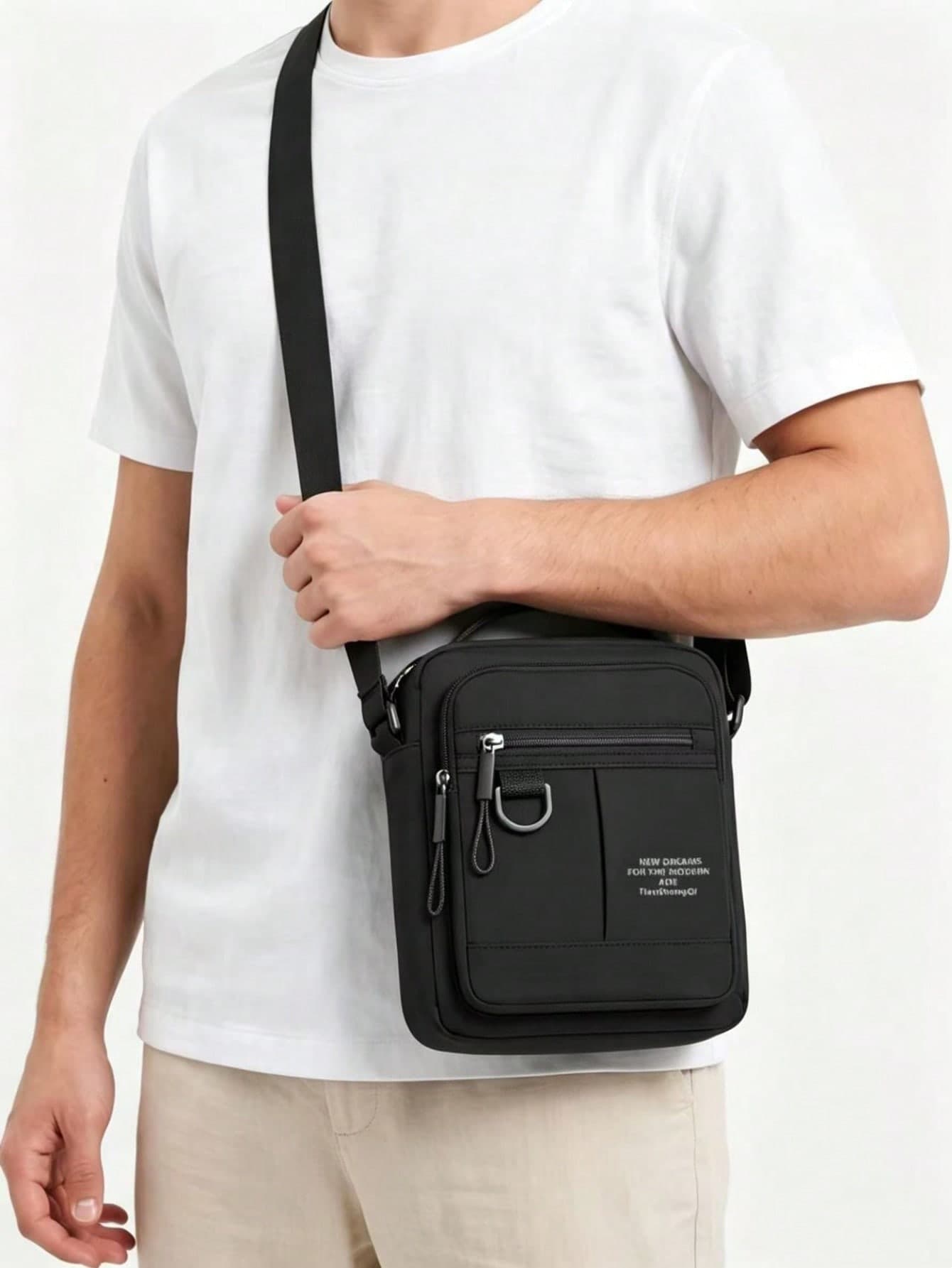 Men's Oxford Fabric One Shoulder Bag Crossbody Bag Travel Vacation Daily Commute Minimalist Personalized Fashion Sports Retro Business Unisex Handsome Academic Punk Rainproof Scratch-Resistant Anti-Aging Multifunctional Multi-Compartment Organized Storage Multi-Layer Crossbody Bag Men Students Christmas Halloween Valentine's Day Father's Day Gift For Boyfriend Gift For Friend Gift For Father