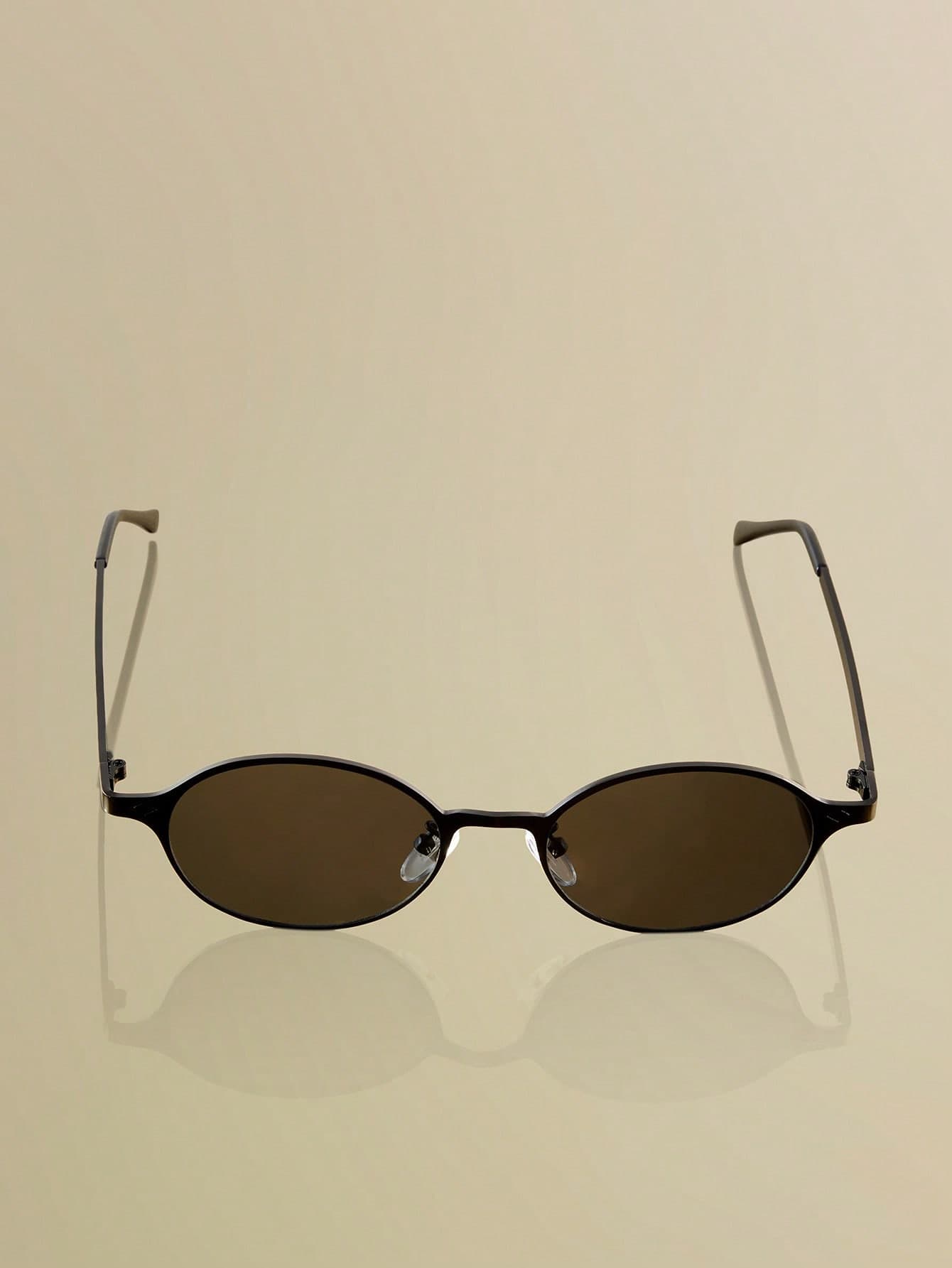 NobleVue 1 Pair Unisex Metal Small Frame Oval Fashionable Versatile Sunglasses, Suitable For Vacation, Travel, Sports Style, Driving, Holiday Outfits, Beach