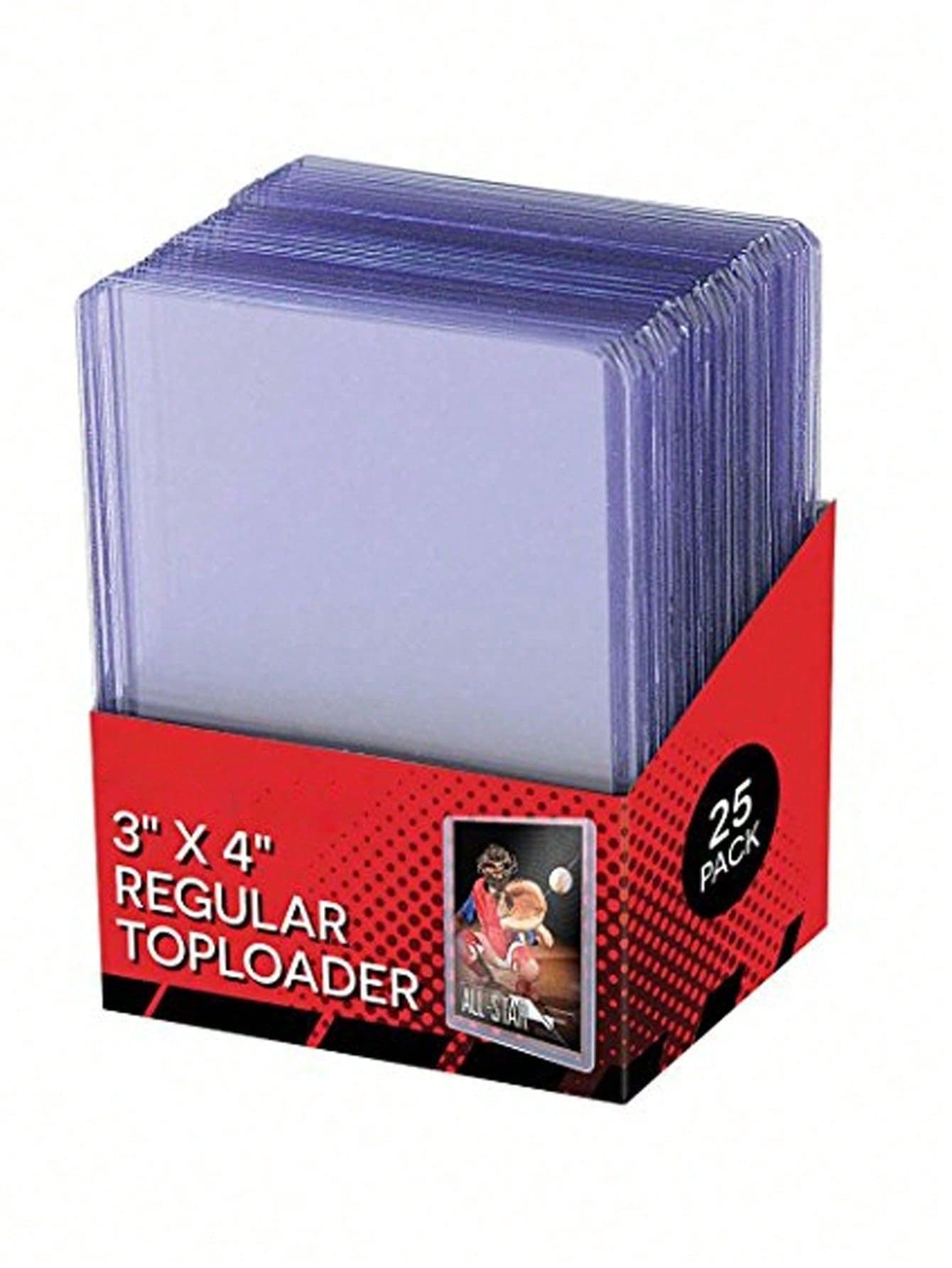 25 3x 4 Top Loader Card For Baseball, Football, Basketball, Hockey, Golf, Single Sports Card, Back To School