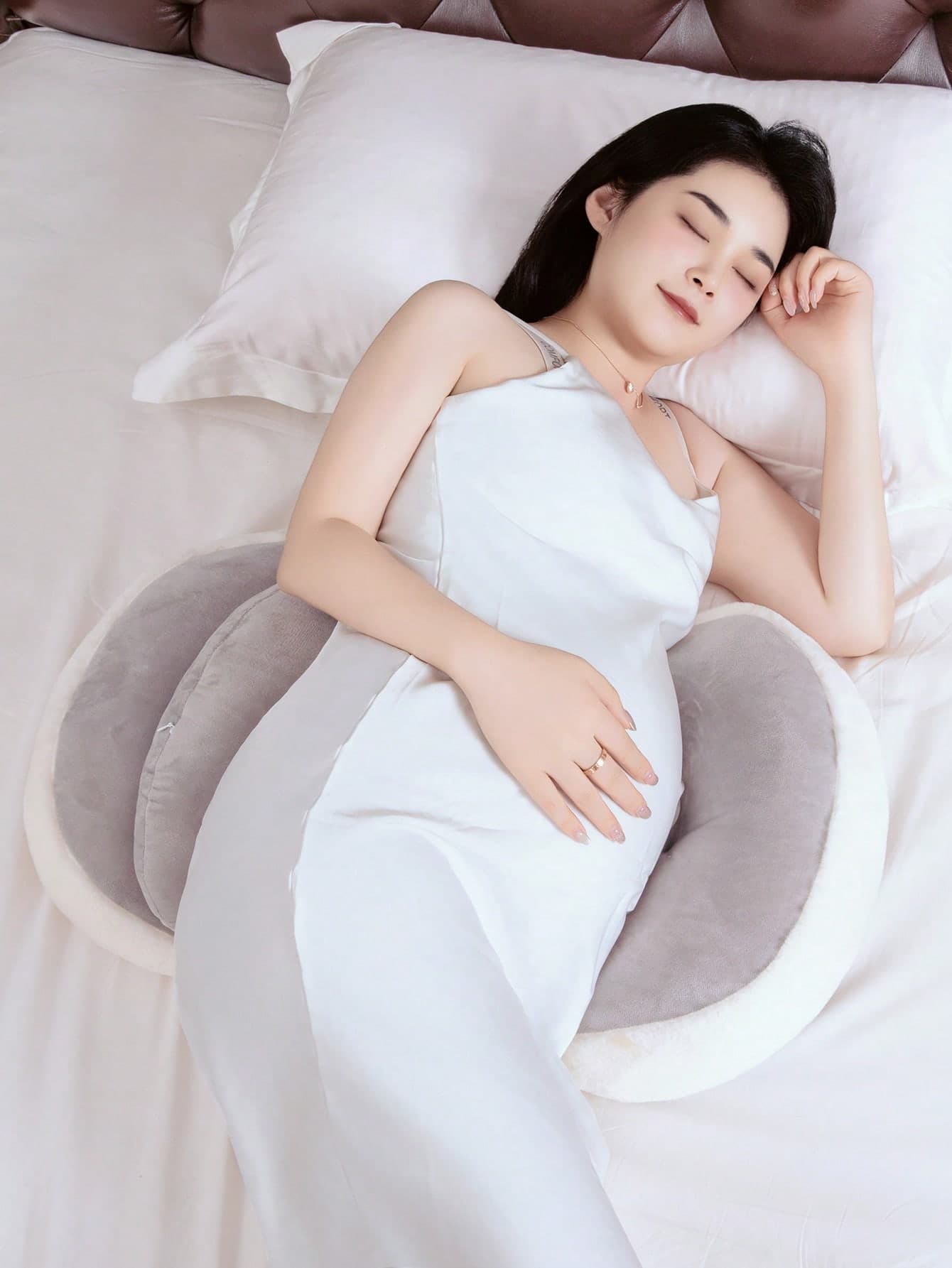 U-Shaped Adjustable Maternity Pillow, Multi-Functional Pregnancy Support Cushion, Suitable For Back, Legs, Belly, Full Body Comfort, Soft Polyester Fiber, Ideal For Side Sleeping