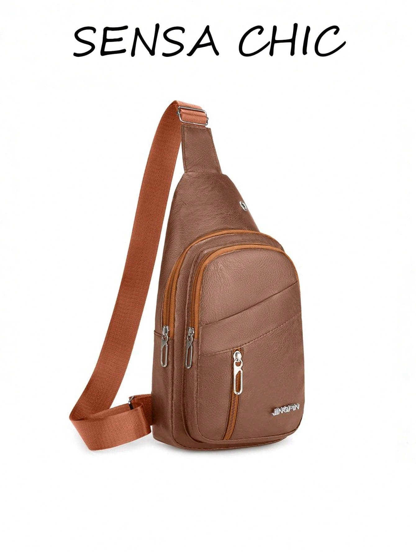 Versatile Brown Crossbody Waist Bag, Featuring Dual-Side Optional Shoulder Strap Design, Multiple Compartments With Zipper Closure To Prevent Items From Slipping Out. Lightweight And Portable, Perfectly Matches Casual Jackets And Sportswear, Ideal For Hiking, Dog Walking And Weekend Outdoor Activities.