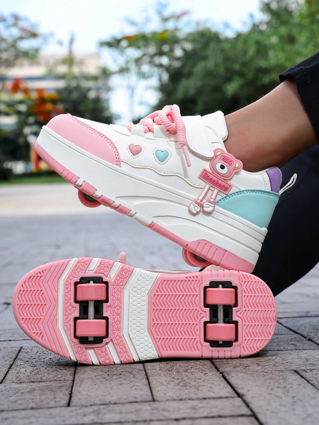 Roller Skates For Girls And Boys, Children's Sports Shoes With Detachable Wheels, Dual-Use Roller Shoes, Outdoor Sports, Holiday Gift Roller Skates