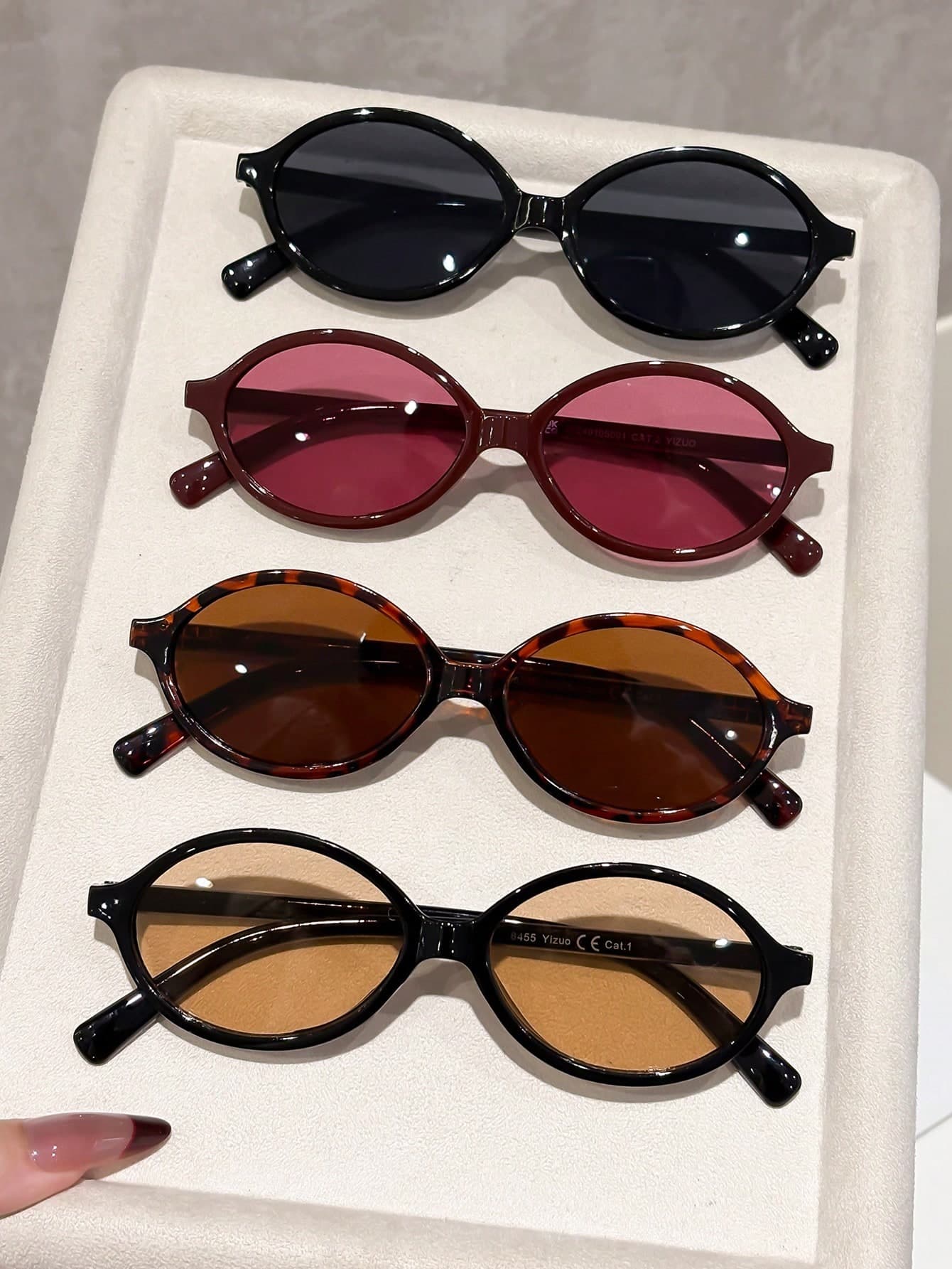 4 Pairs Classic Elegant Cute Women's Sunglasses Set, Suitable For Vacation, Driving, Dating, Outdoor Leisure Activities, Fits All Face Shapes