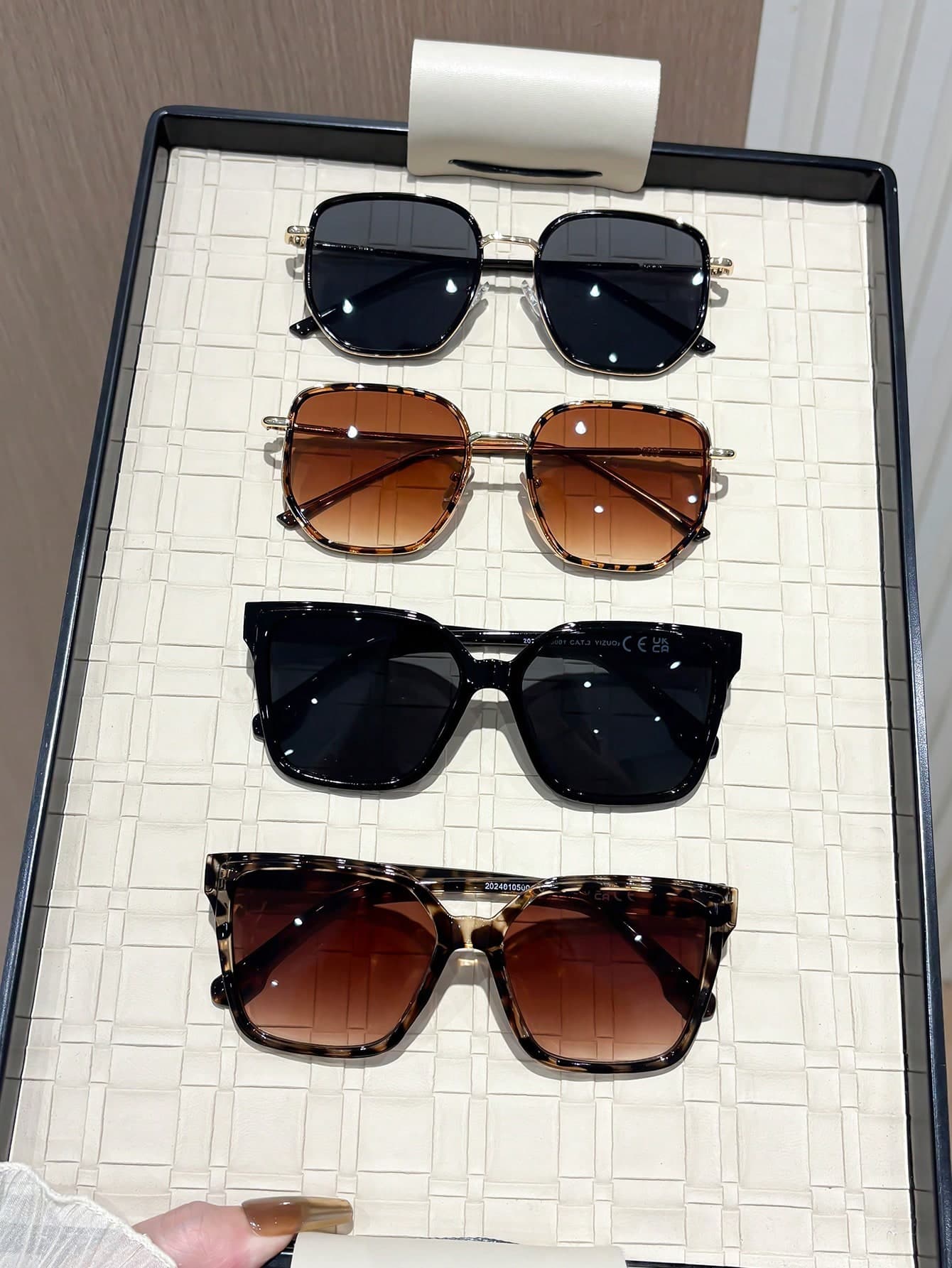 4 Pairs Women's Geometric Square Frame Colorful Full Rim Fashion Glasses, Versatile Classic All-Match Style Fashion Glasses; Suitable For Driving, Outdoor Leisure, Music Festival Outfit, Daily Styling Accessory
