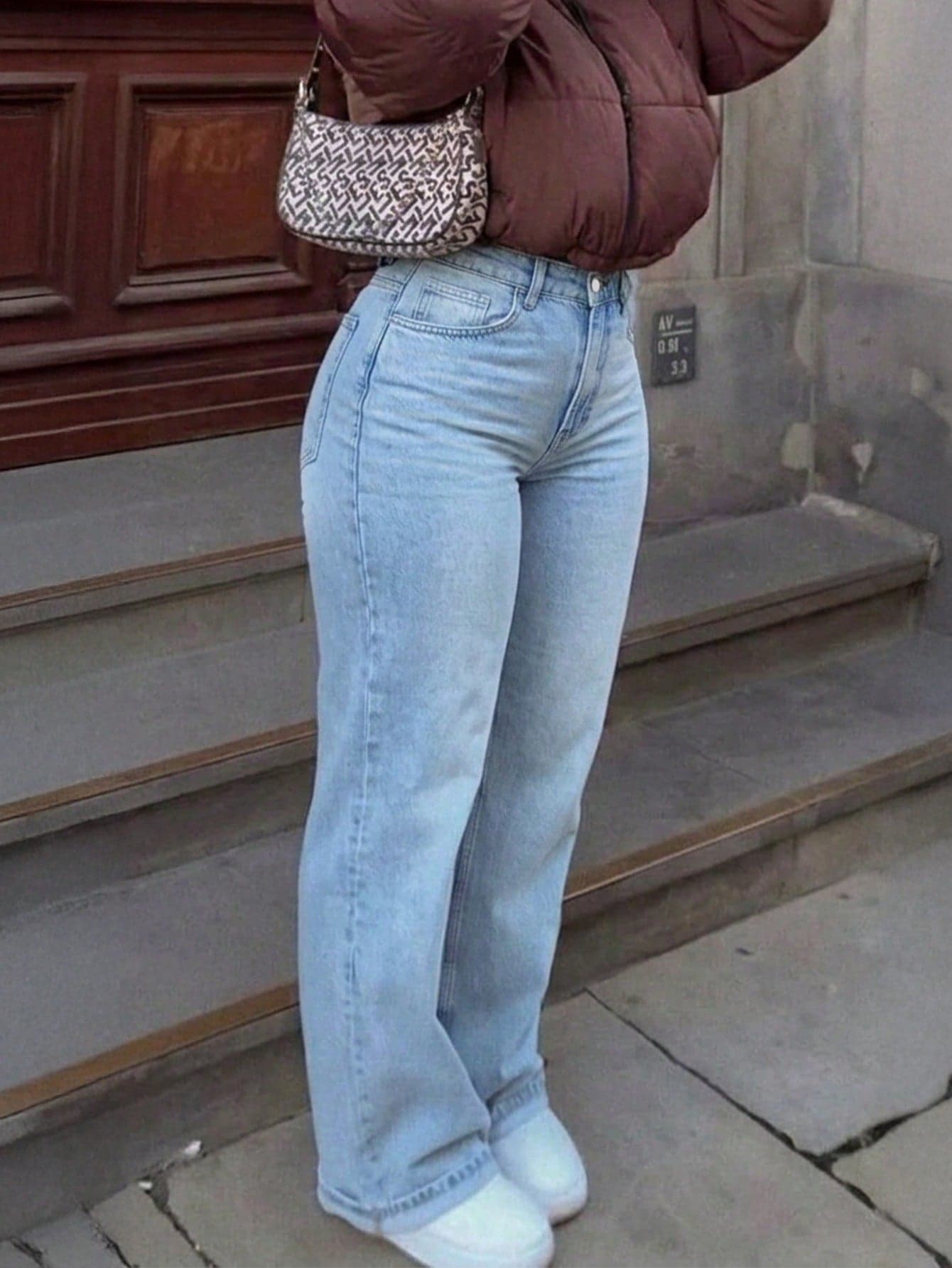 Plus Size Casual Loose Straight Leg Jeans