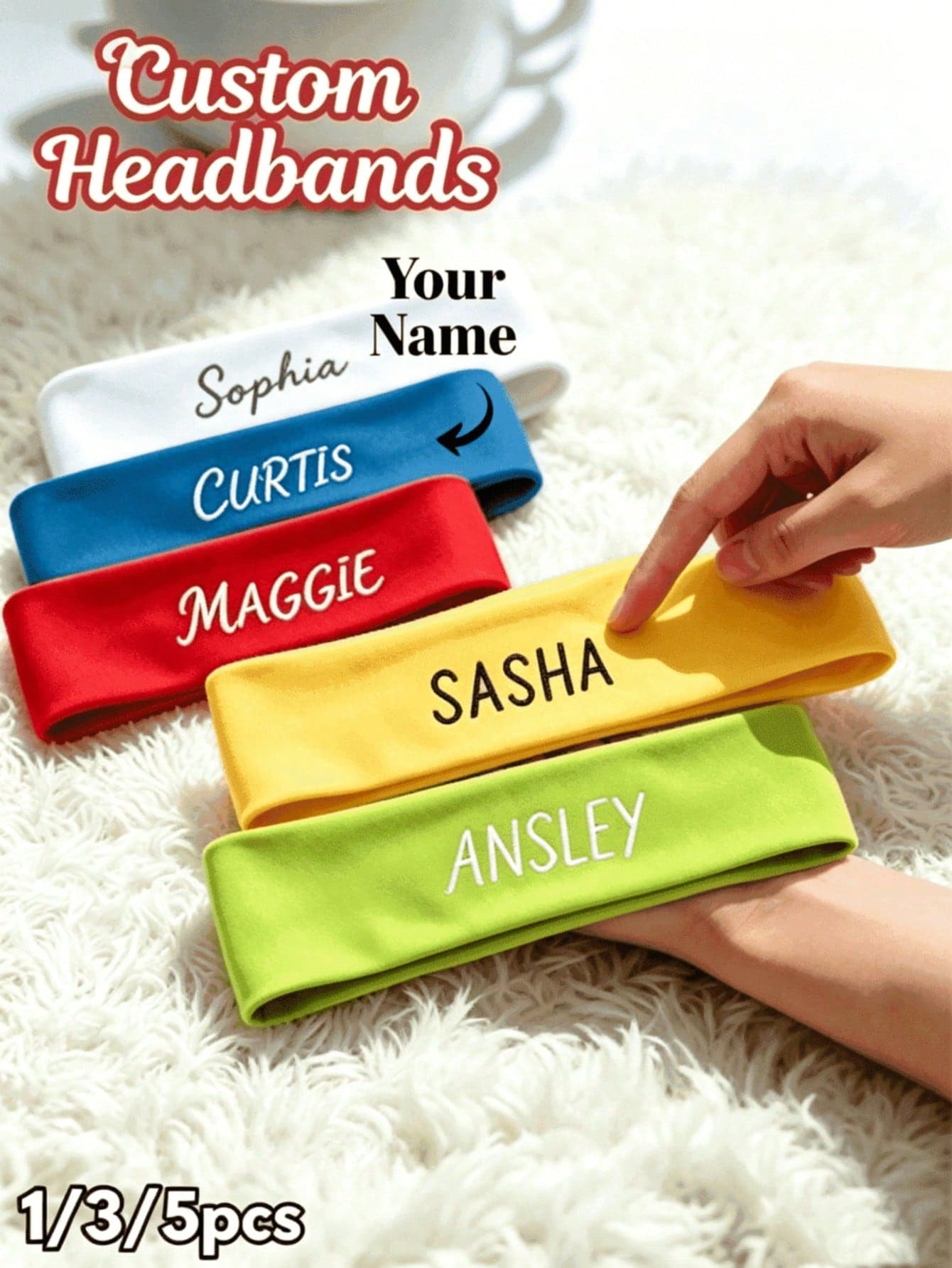 1/3/5Pcs Custom Headband, Elastic Yoga Sports Hair Accessories, Versatile Daily Wear & Occasions Headwraps, Headscarf, Sports Headband, Hair Tie, Friend Summer Outfits, Makeup, Beauty, Yoga, Women Headpiece