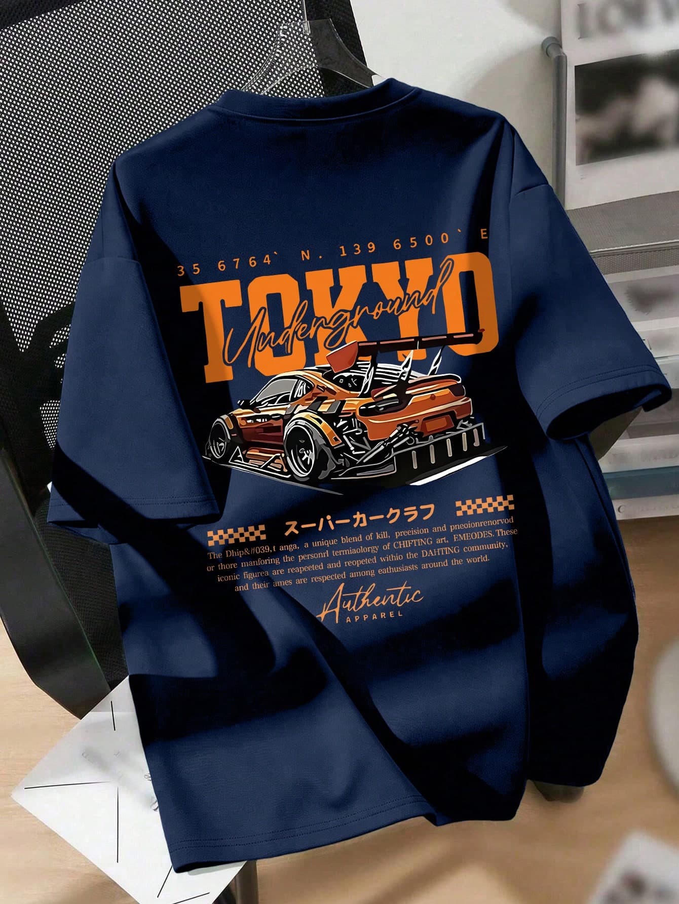 1pc Boys Round Neck Street Style Loose Fit Printed T-Shirt, Tokyo Racing Print Round Neck T-Shirt
