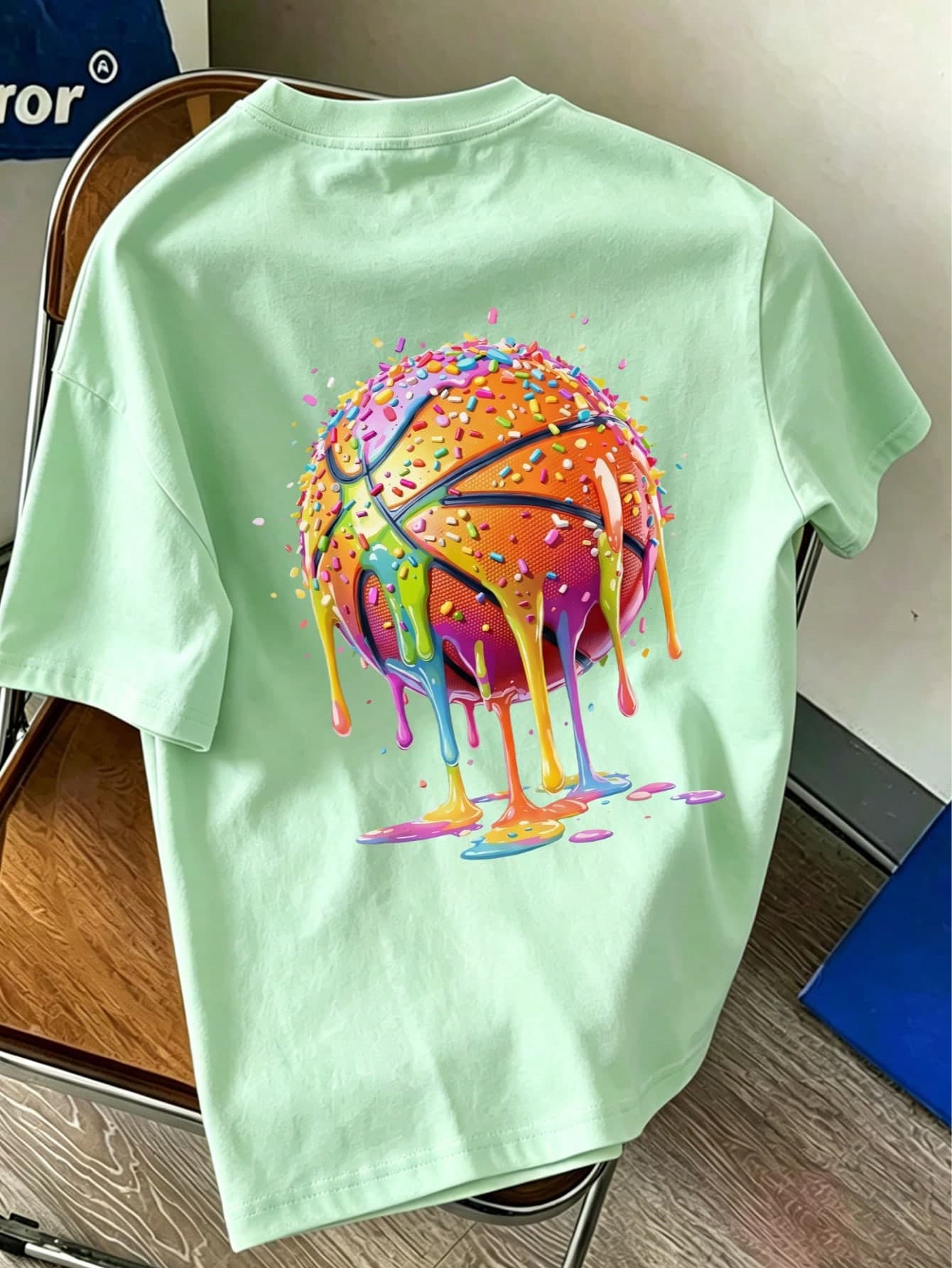 1pc Tween Boys' Casual Basketball Print Short Sleeve T-Shirt, Summer Top For Young Students, Personalized/Casual/School/Art