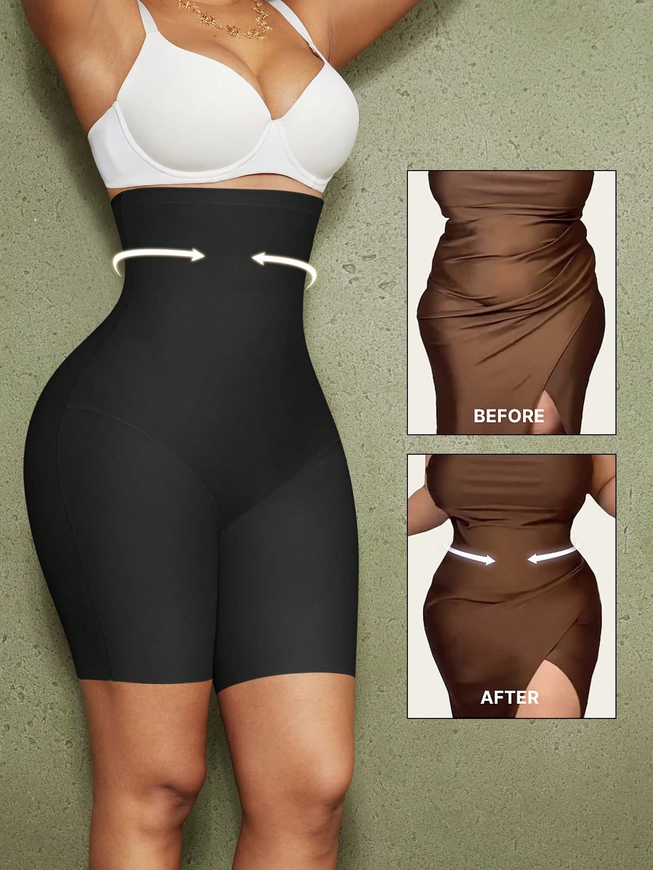 1pc Women's High Waist Seamless Shaping Panties With Abdominal Control, Firming Compression, Slimming Lower Body Shaping, Tummy Control Seamless Shaping Pants