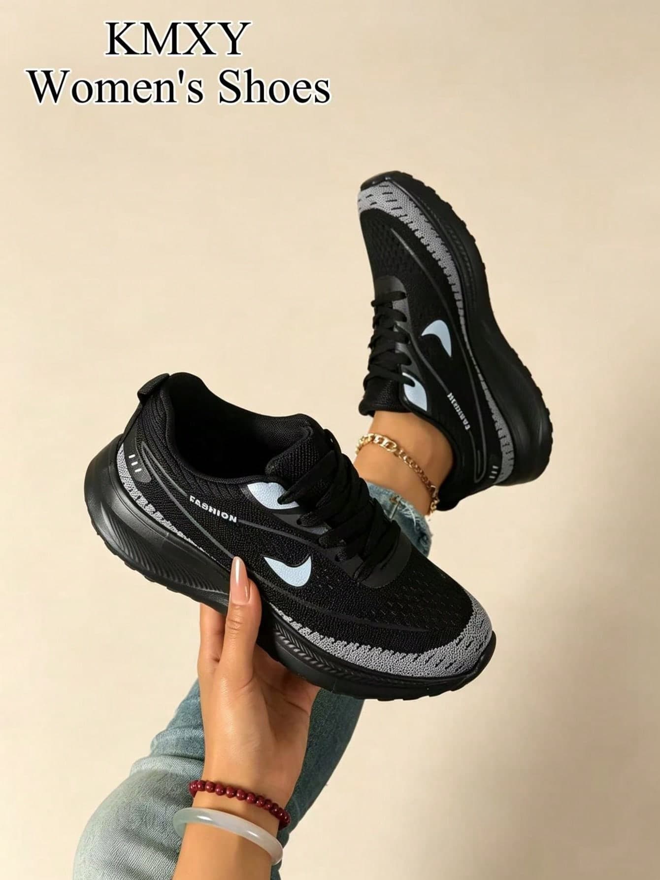 1 Pair Women's Road Running Shoes, Casual Sports Shoes, Lightweight Comfortable Outdoor Travel Hiking Shoes, 2026 Spring/Summer New Lightweight Mesh Breathable Travel Shoes, Popular Multifunctional Running Shoes