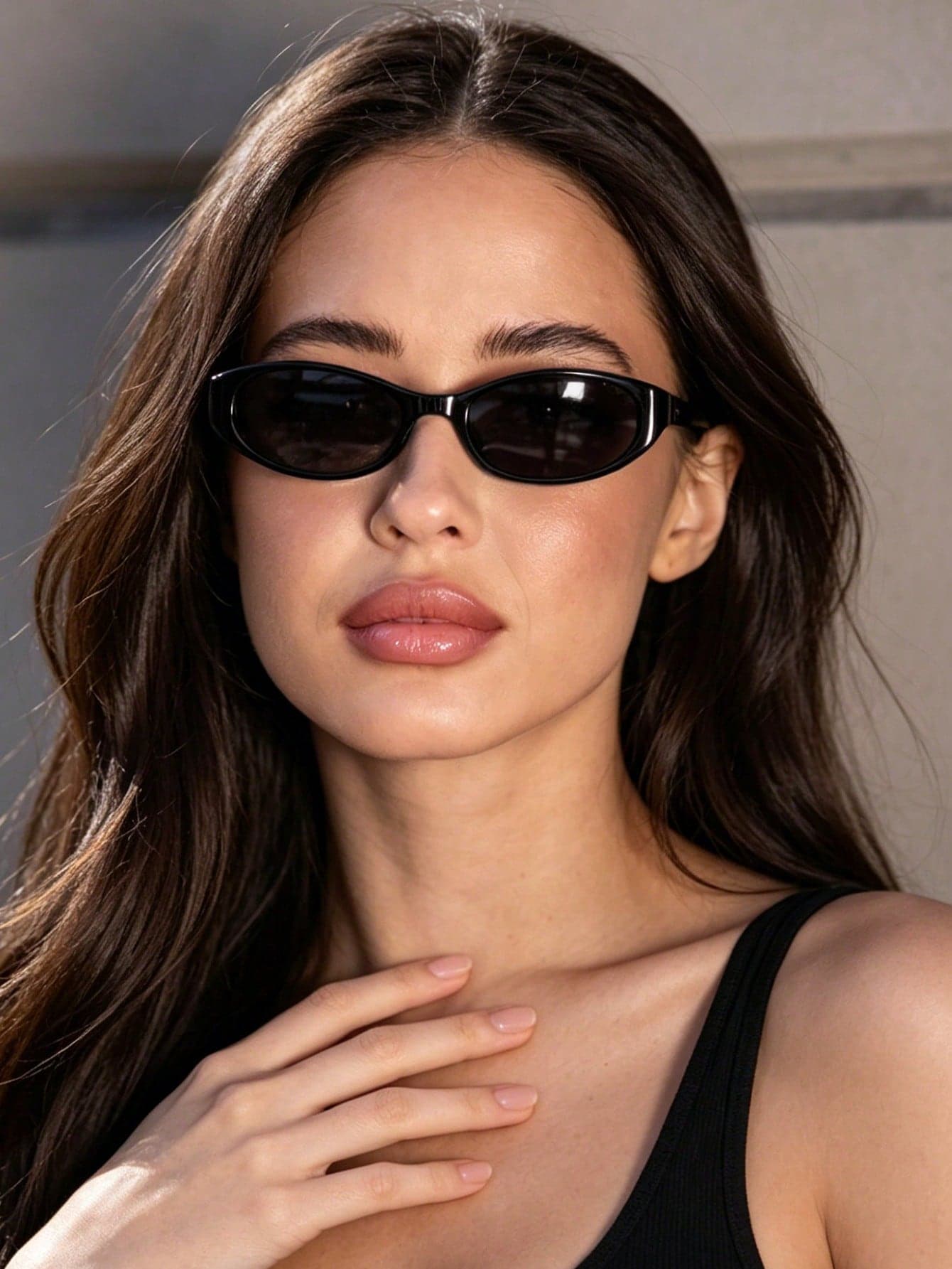 1PC Vintage Small Frame Women's Fashion Glasses, Ins Street Style Glasses, Outdoor Travel Vacation Beach Accessory Glasses