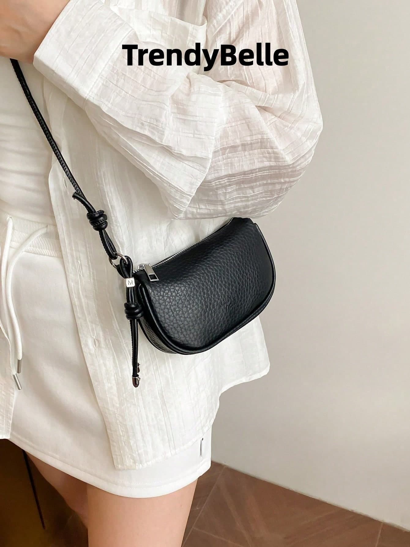 Mini Lychee Texture Crossbody Bag For Women, New Stylish Compact Daily Versatile Shoulder Bag