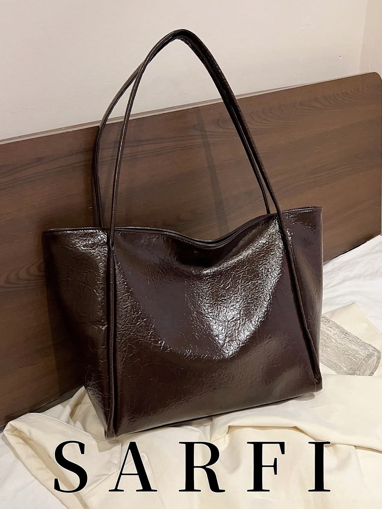 Modern Style Fashion Versatile Women's Tote Bag, Minimalist Solid Color Series Shoulder Bag/Commuter Bag