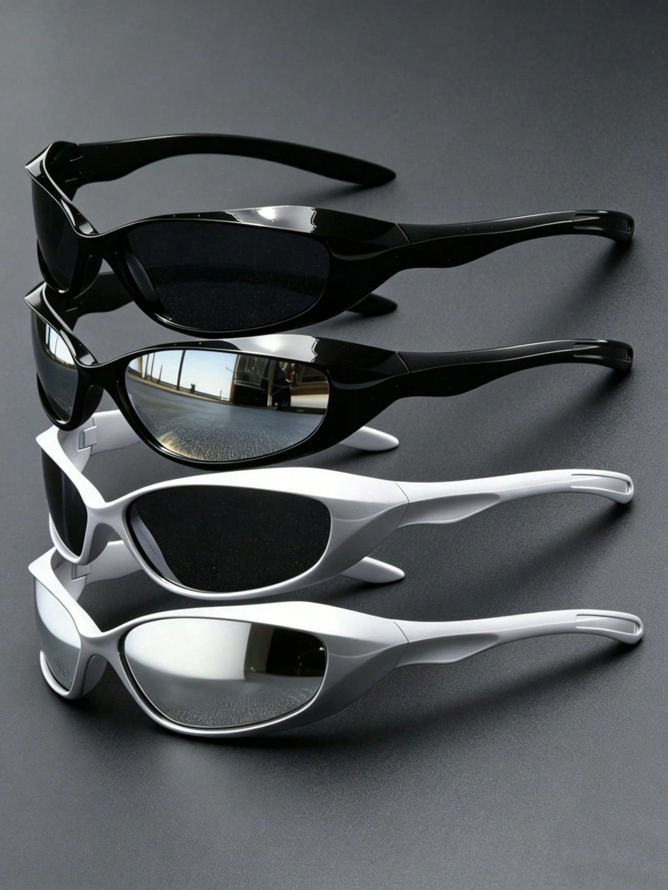 1PC/4PCS Futuristic Y2K Cycling Eyeglasses For Men And Women, Couple Style Punk Hip-Hop Sports Glasses, Suitable For Driving, Daily Outings, Running, Hiking And Beach Activities