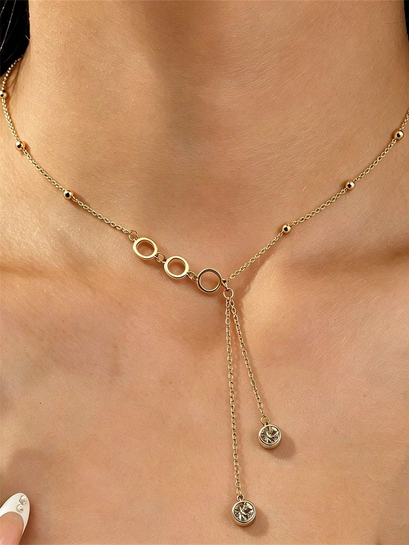 1pc 316L Stainless Steel Cubic Zirconia Inlaid Exquisite Necklace, Suitable For Women, Couples Daily Wear, Party Accessories Or Gift