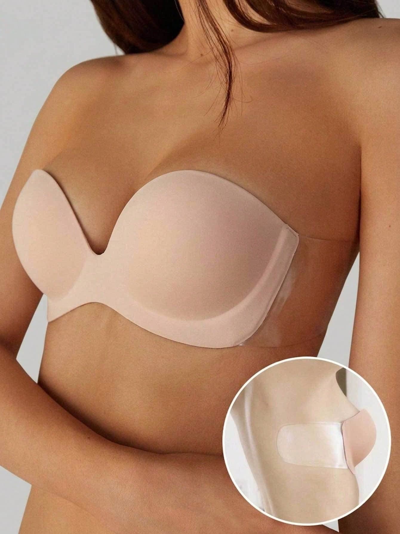 1pc Women's One-Piece Adhesive Bra, Invisible Soft Comfortable, Suitable For Dresses, Backless Tops And More