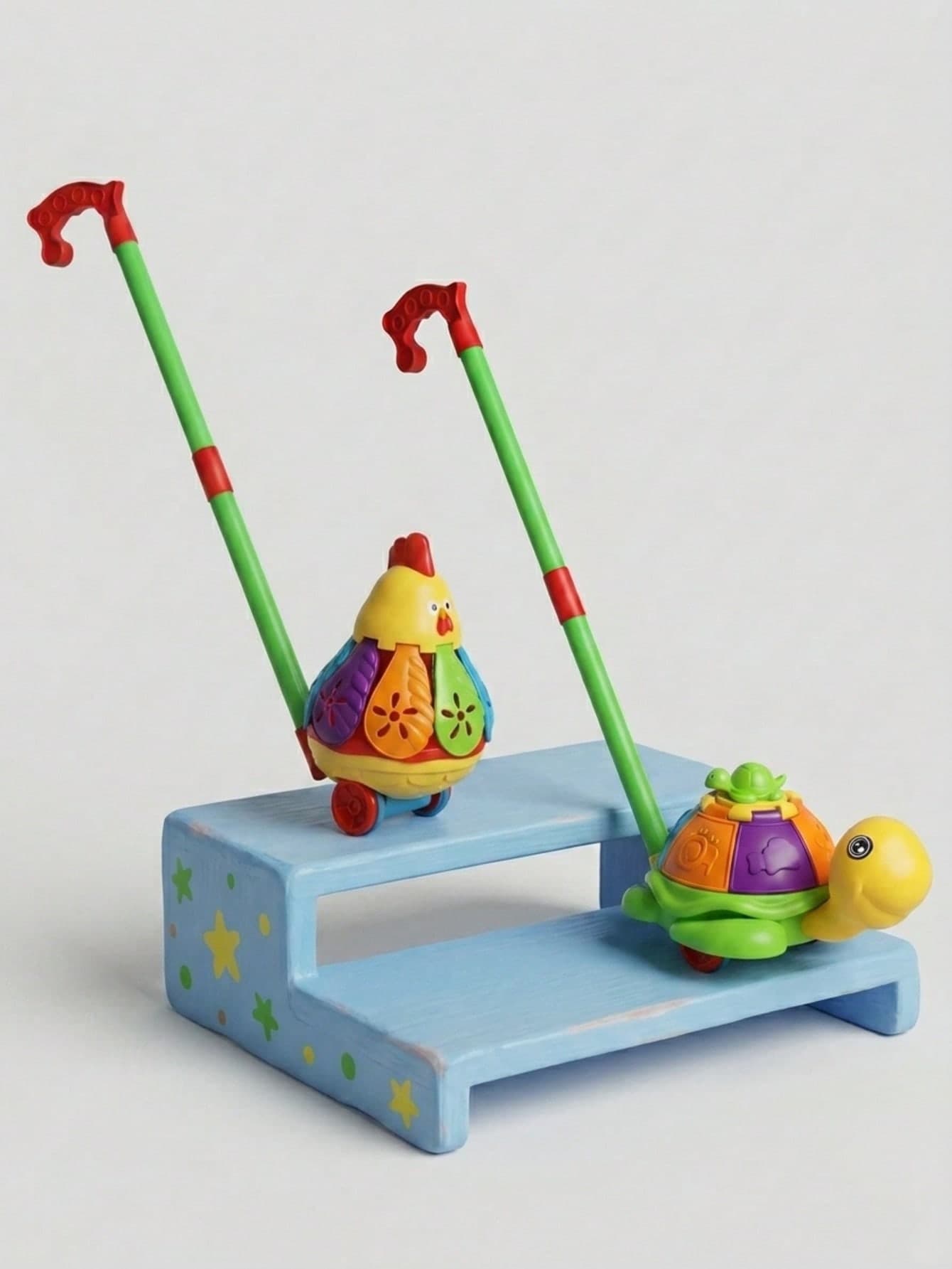 18M+ Toddler Push & Pull Toys, Cute Chicken & Turtle Shaped Wheeled Push/Pull Toys, Early Development Activity Toys, Baby Boys Girls Learning Toys, 2 Styles Available