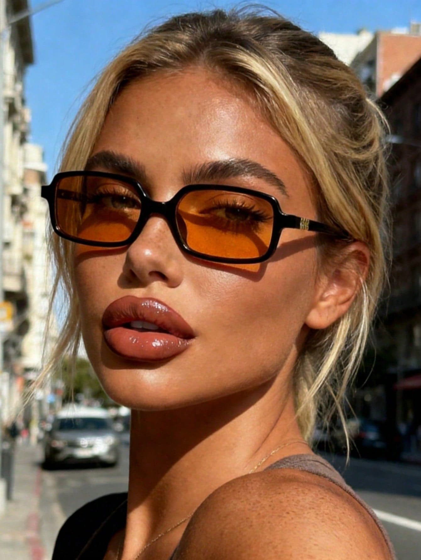 1 Pair Compact Rectangular Frame Fashion Glasses, Suitable For Vacation, Travel, Sports, Driving, Festivals, Beach, Music Festivals, Outings, Summer Accessories, Holidays, Family Trips, Elegant Outfits, Street Style Accessories, Sports, Parties, Outdoor Activities, Street Looks, Fishing, Summer Beach Vacation, Outdoor, Travel, Back To School College Style. Rectangular Frame