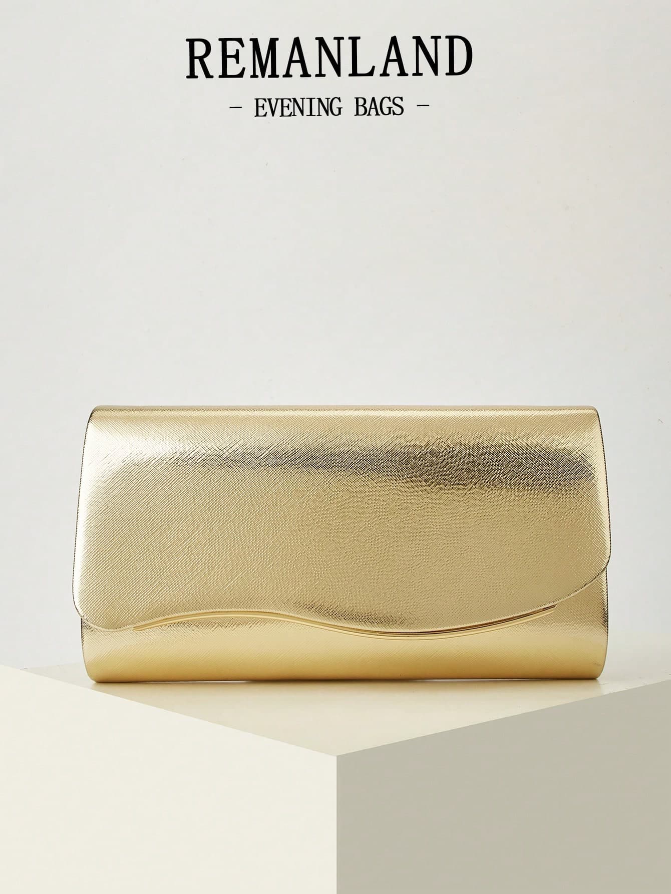 REMANLAND Luxury Elegant Solid Color New Women's Clutch Bag, Charming Fashion Flap Party Evening Bag, Perfect Wallet Design, Built-In Hidden Card Slot Compartment, Detachable Metal Chain Shoulder Strap, Suitable For Parties, Evening Events, Gatherings, Weddings And Other Occasions.