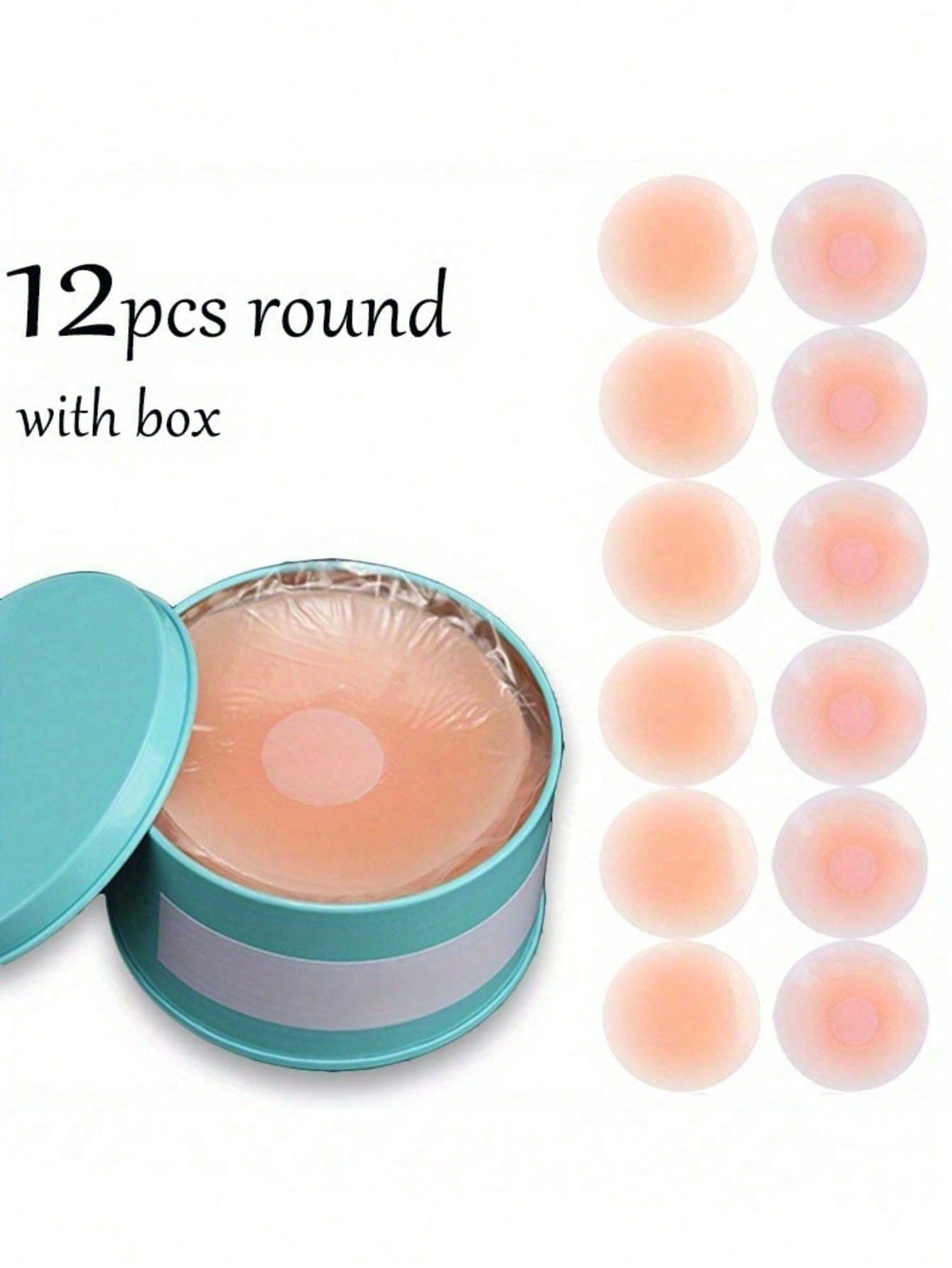 12pcs Reusable Silicone Nipple Covers Breast Petals Lift-Up Invisible Bra Pads Adhesive Stickers For Women