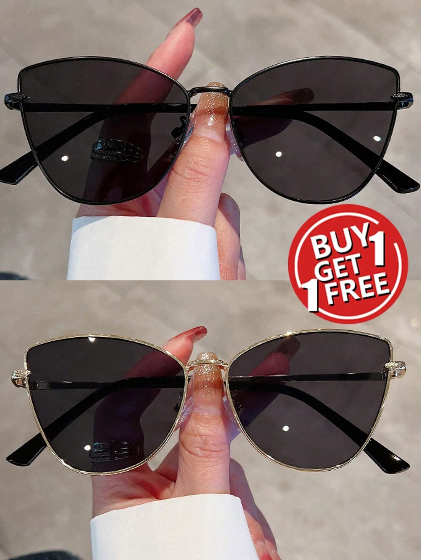 1pc Women's Retro Style Cat Eye Fashion Glasses Suitable For Travel And Outings