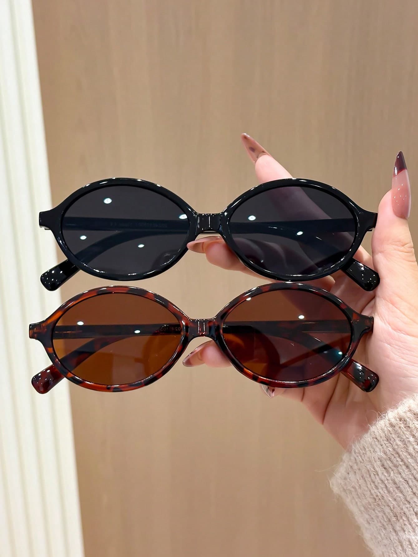 2PCS Unisex Fashion Glasses, PC Material, Small Frame, Leopard Print, Bohemian Style, Oval Shape, Suitable For All Face Types, High Quality, Outdoor Activities, Sports Style, Travel, Holiday Outfit, Beach, Music Festival, Vacation Vibe, Driving, Fishing, Casual Wear, Summer Accessory, Family Trip, Elegant Outfit, Golf, Hiking, Street Style Accessory, Party, Street Style Look