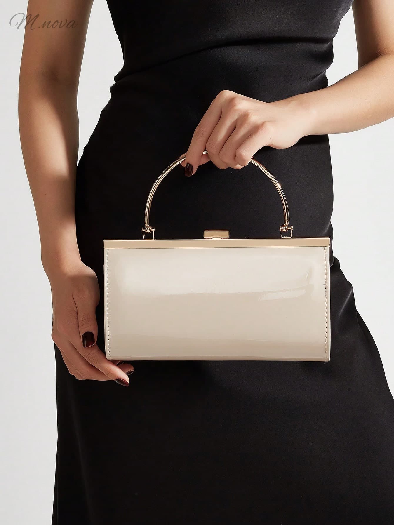 Vintage Solid Color Handbag, Fashion Mirror PU Bag, Suitable For Women, Can Be Used For Weddings, Parties, Balls, Dinners, Daily Use And Other Occasions