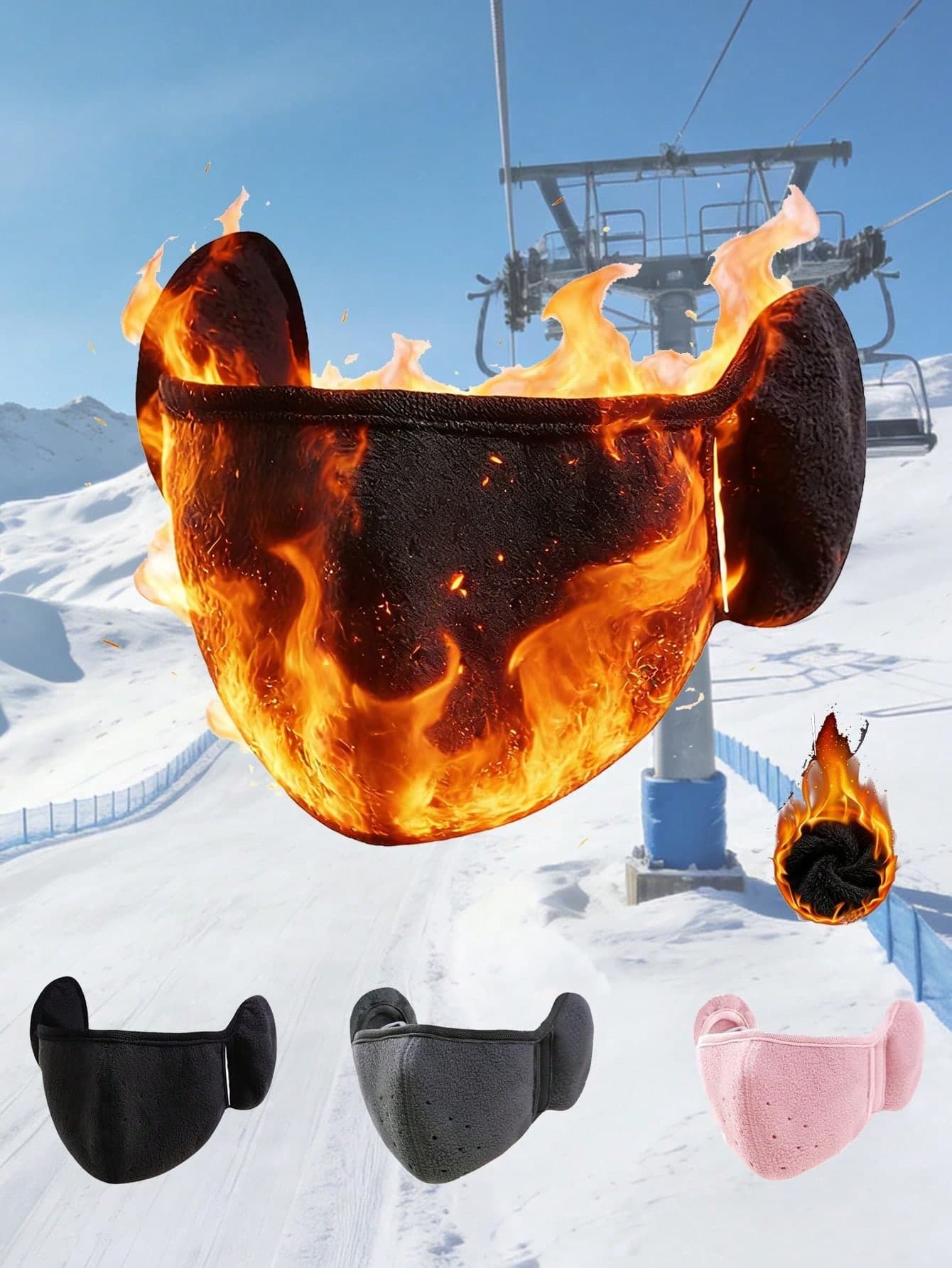 1-Piece Winter Ear Protection Mask, Warm And Windproof Earmuffs, Cold-Resistant Ski Mask, Suitable For Outdoor Sports Such As Skiing And Cycling
