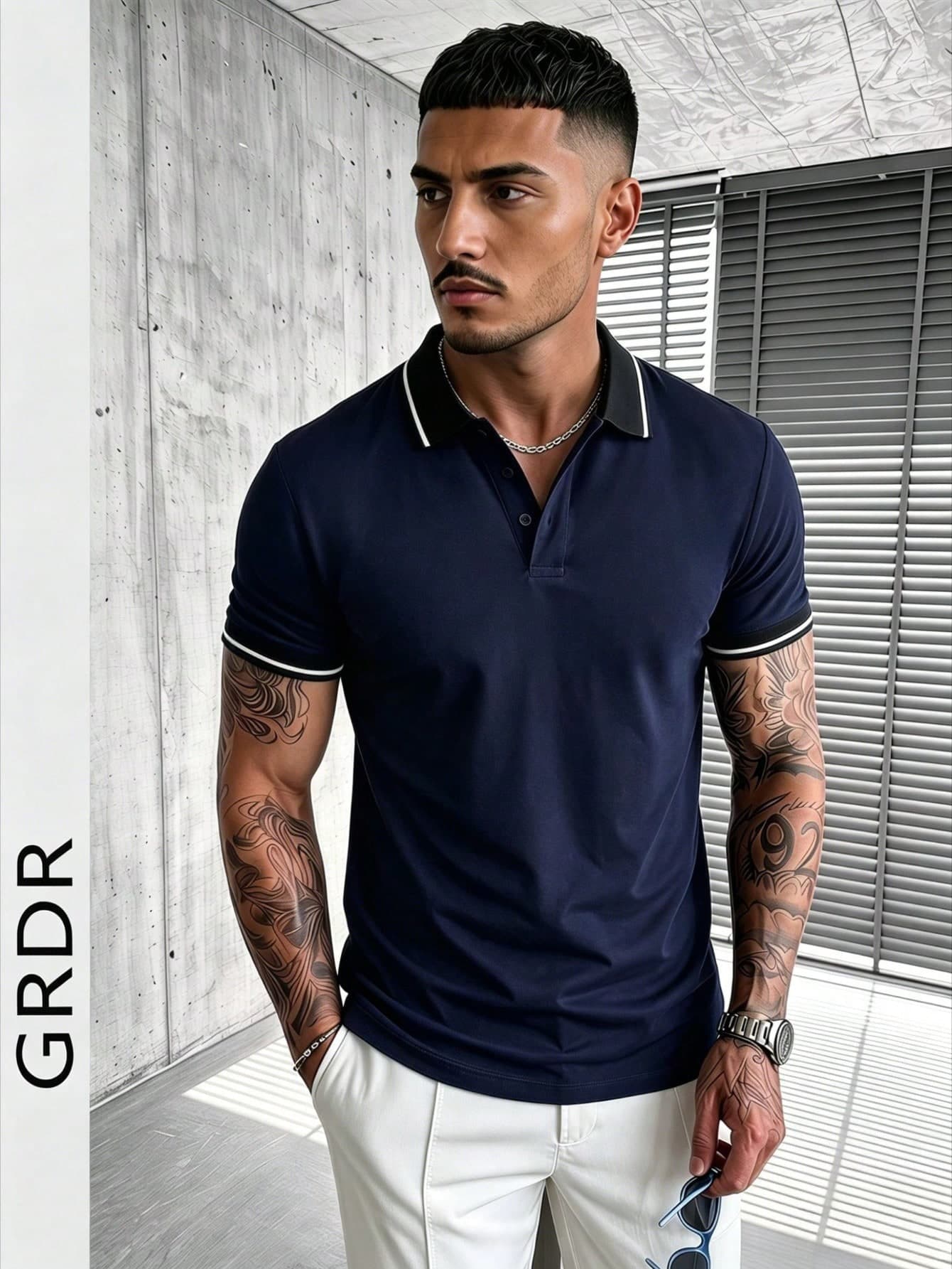 GRDR Men's Fashionable Polo Short Sleeve T-Shirt | Exquisite Design | Summer Essential | Easy To Match | Showcase Your Style