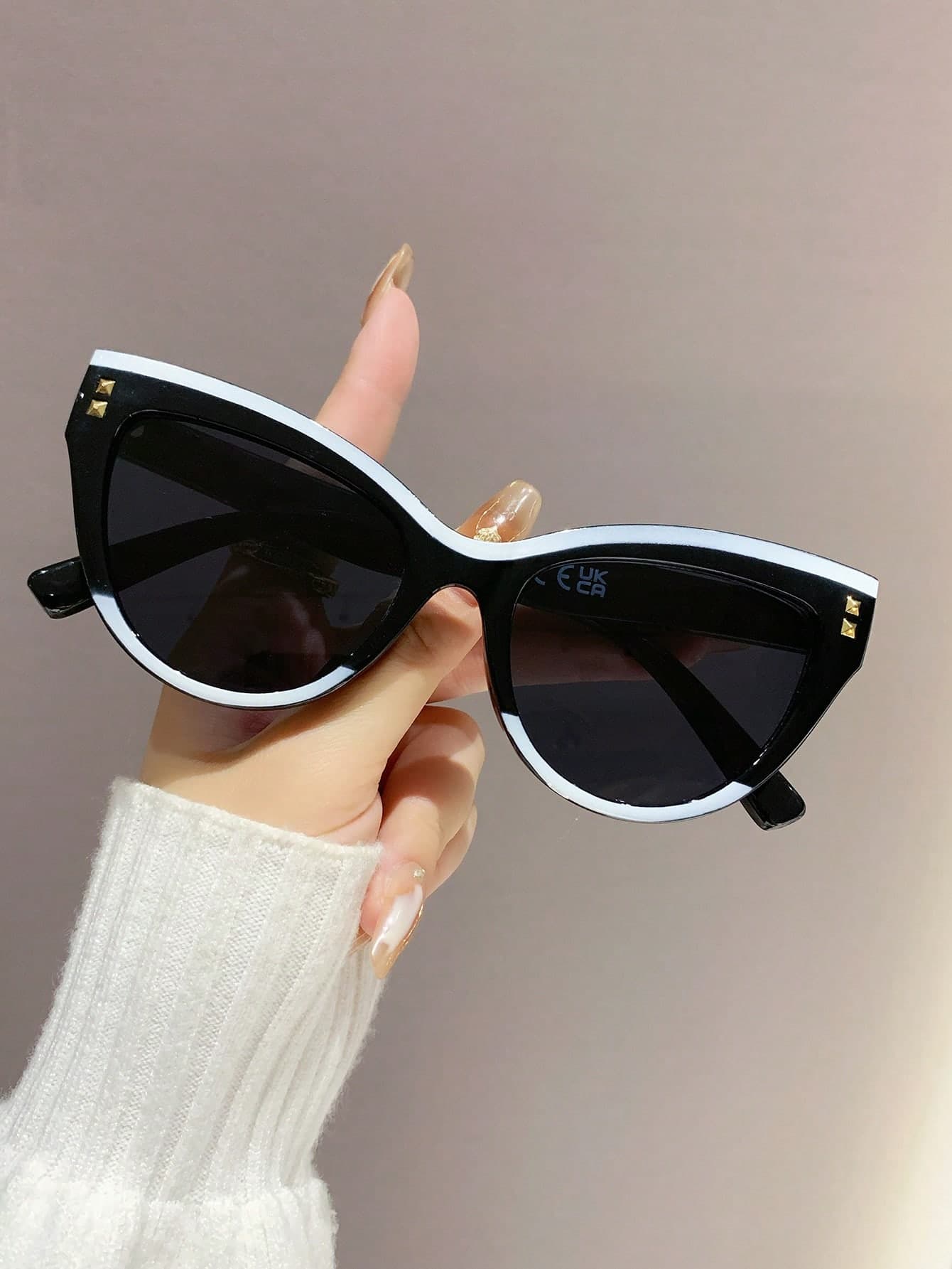 Women Cat Eye Plastic Frame Sunglasses, Elegant Fashion Shades For Travel Beach Party Club Street Summer Vacation