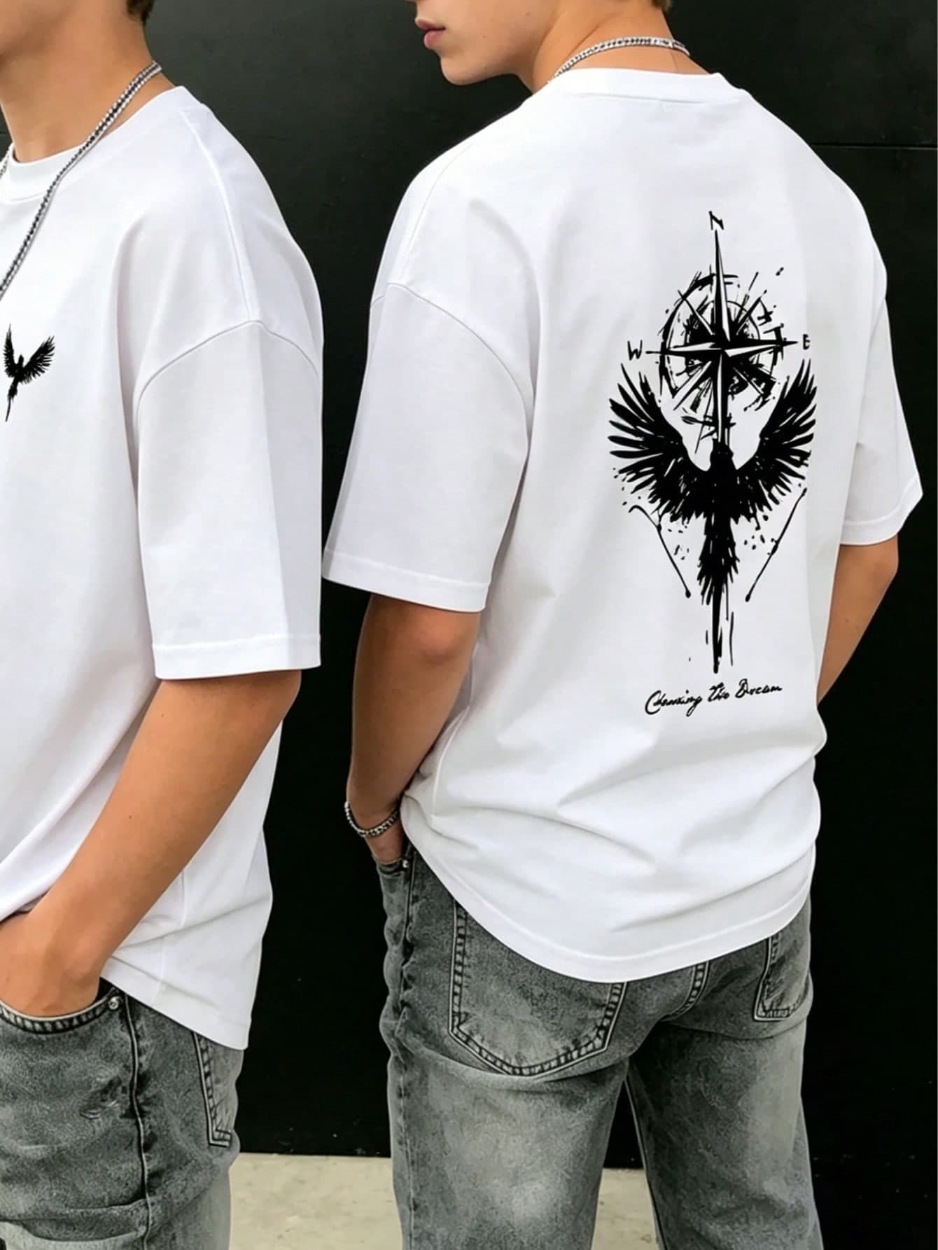 1pc Casual Print Short Sleeve T-Shirt For Tween Boys, Summer Top For Young Students