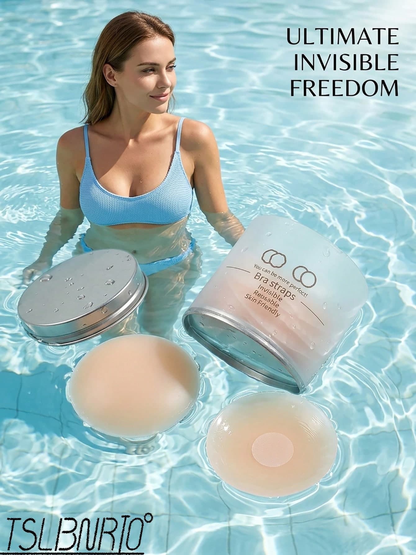 Women's Summer Ultra-Thin Silicone Nipple Covers, Invisible Breast Pads, Women's Lingerie, Strapless Bra, Adhesive Bra, Nipple Protection, Washable, Reusable, Suitable For Wedding Dress, Evening Gown, Dress, Swimsuit, Bikini