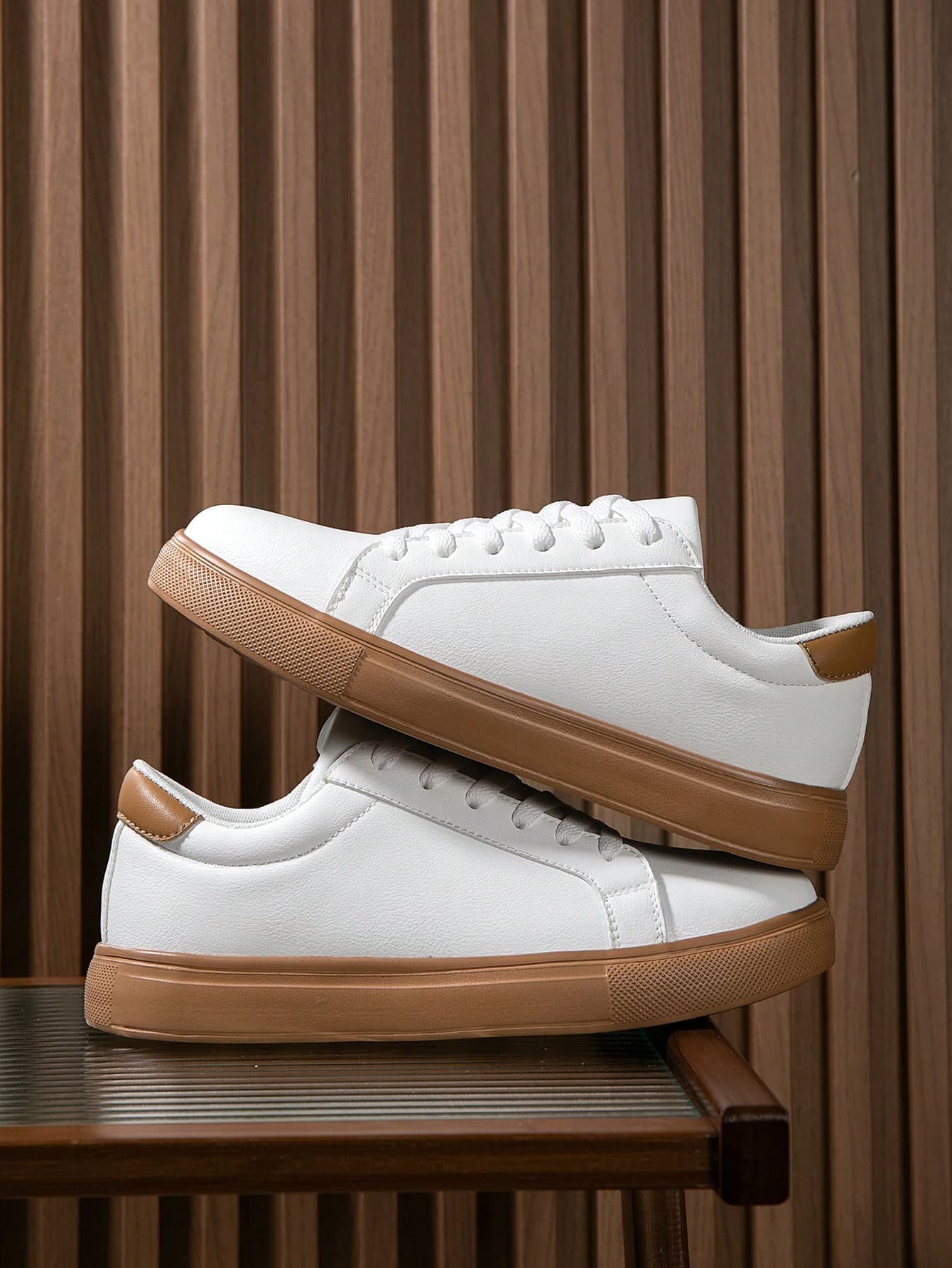 Men's Black Minimalist Comfortable Front Lace-Up Low-Top Sneakers, Fashion Romantic Preppy Couple Style Handsome Casual Sports Shoes