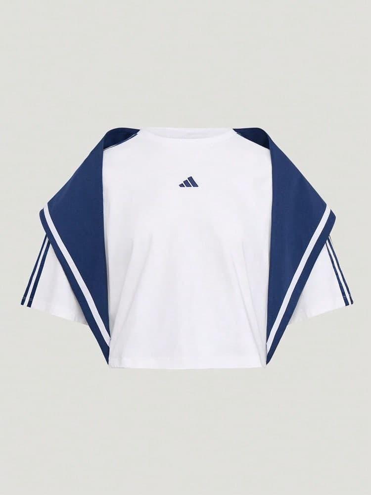 Adidas Women's DCE BOX TEE Polo Shirt, Knitted Collar Short Sleeve TKZ4182