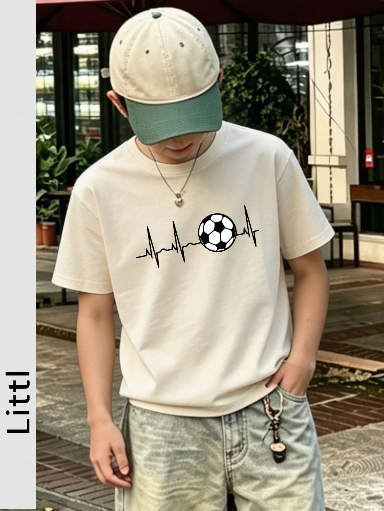 Tween Boys Casual Printed Round Neck Short Sleeve T-Shirt, Summer Top