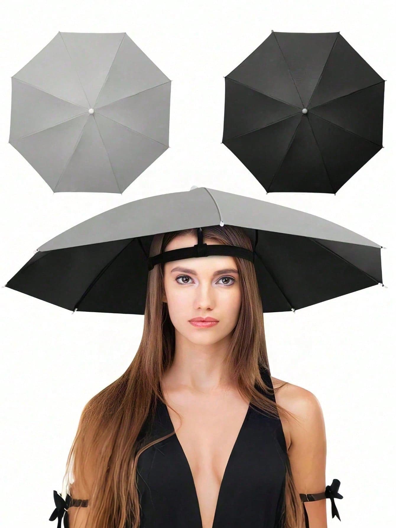 Fishing Umbrella Hat Lightweight Head Umbrella Hats Hands-Free Foldable Hat All-Weather Protection Hands-Free Design For Women & Men For Outdoor Fishing Hiking Camping Gardening Farming Adventures Outdoor Accessories Fishing Essentials
